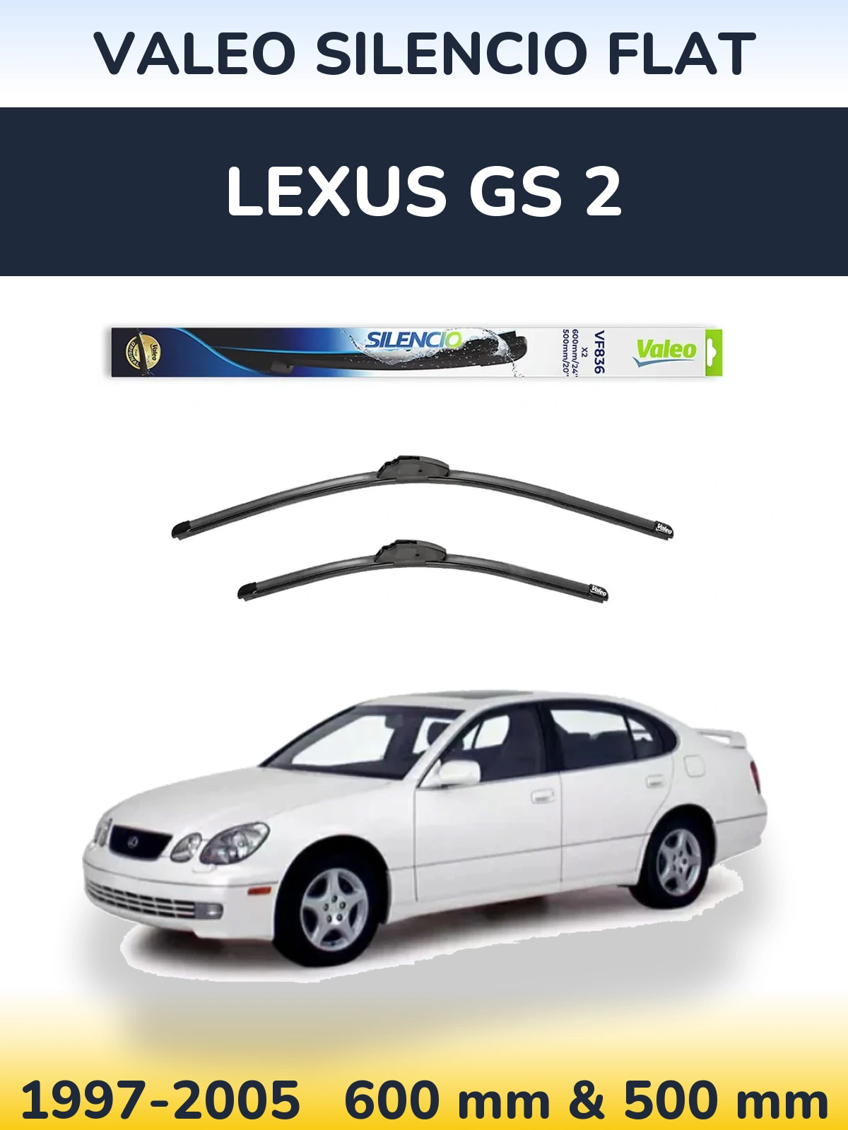 Ștergătoare Valeo Silencio Flat pentru Lexus GS 2