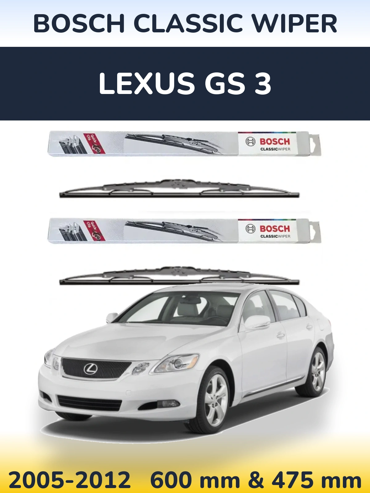 Ștergătoare BOSCH Classic Wiper pentru Lexus GS 3