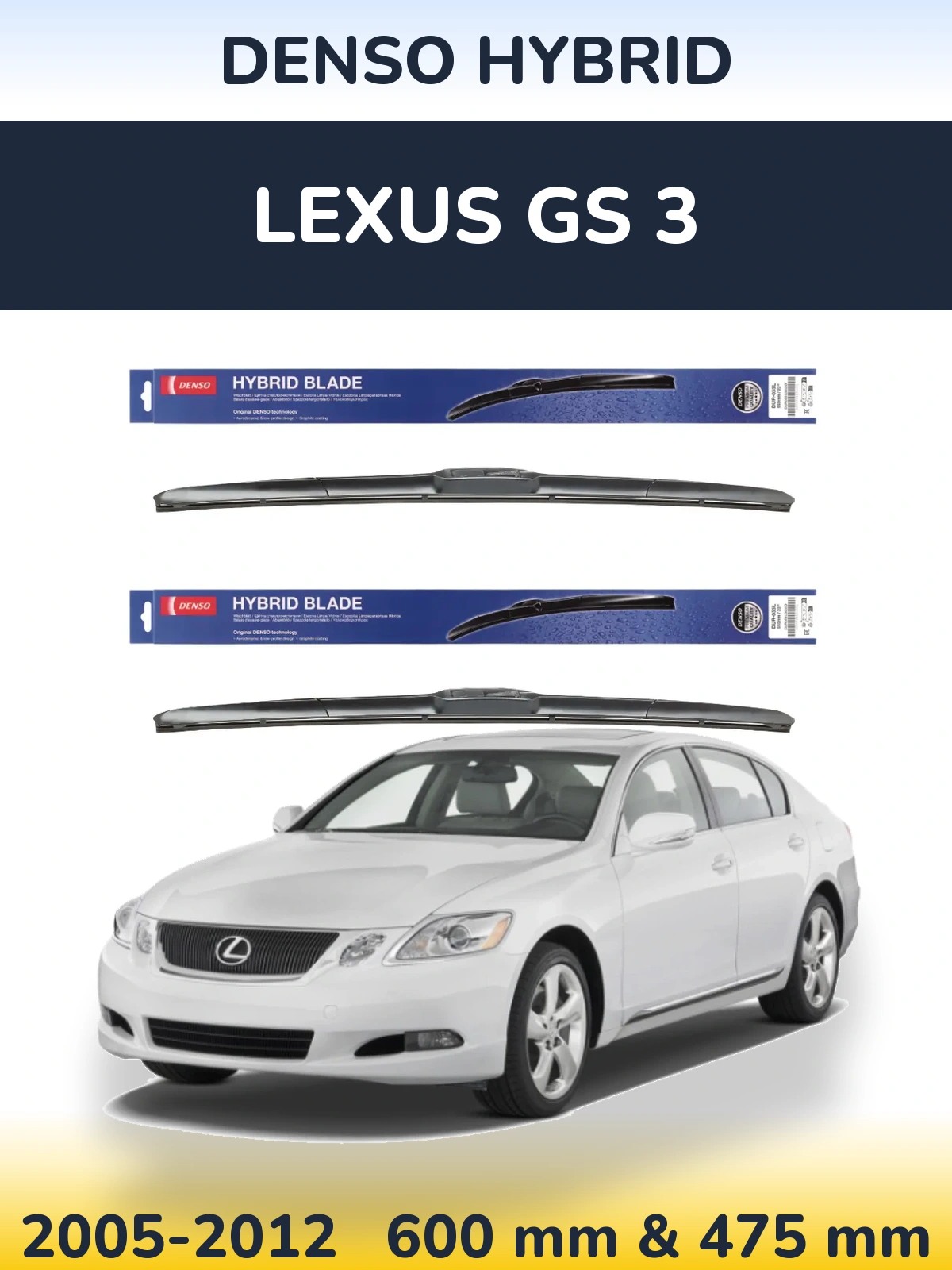 Ștergătoare Denso Hybrid pentru Lexus GS 3