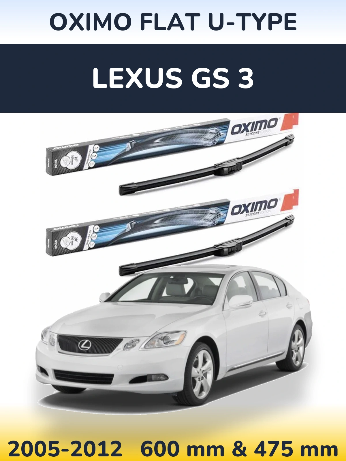 Ștergătoare Oximo Flat U-type pentru Lexus GS 3