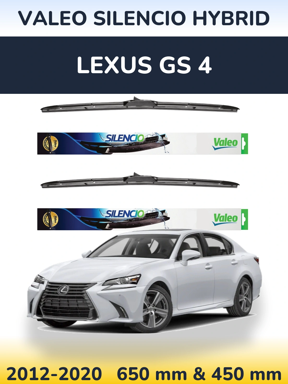 Ștergătoare Valeo Silencio Hybrid pentru Lexus GS 4