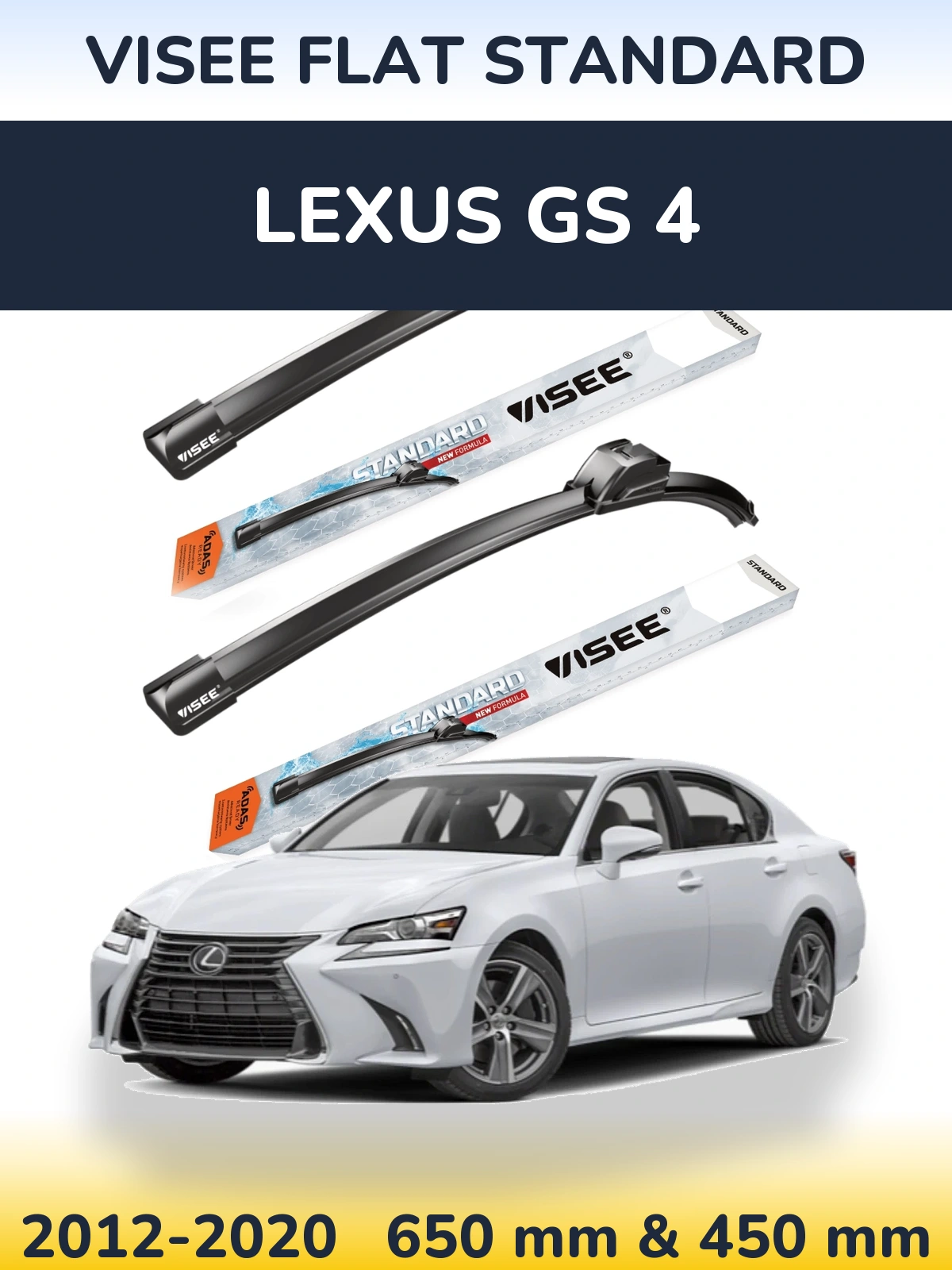 Ștergătoare VISEE FLAT STANDARD pentru Lexus GS 4