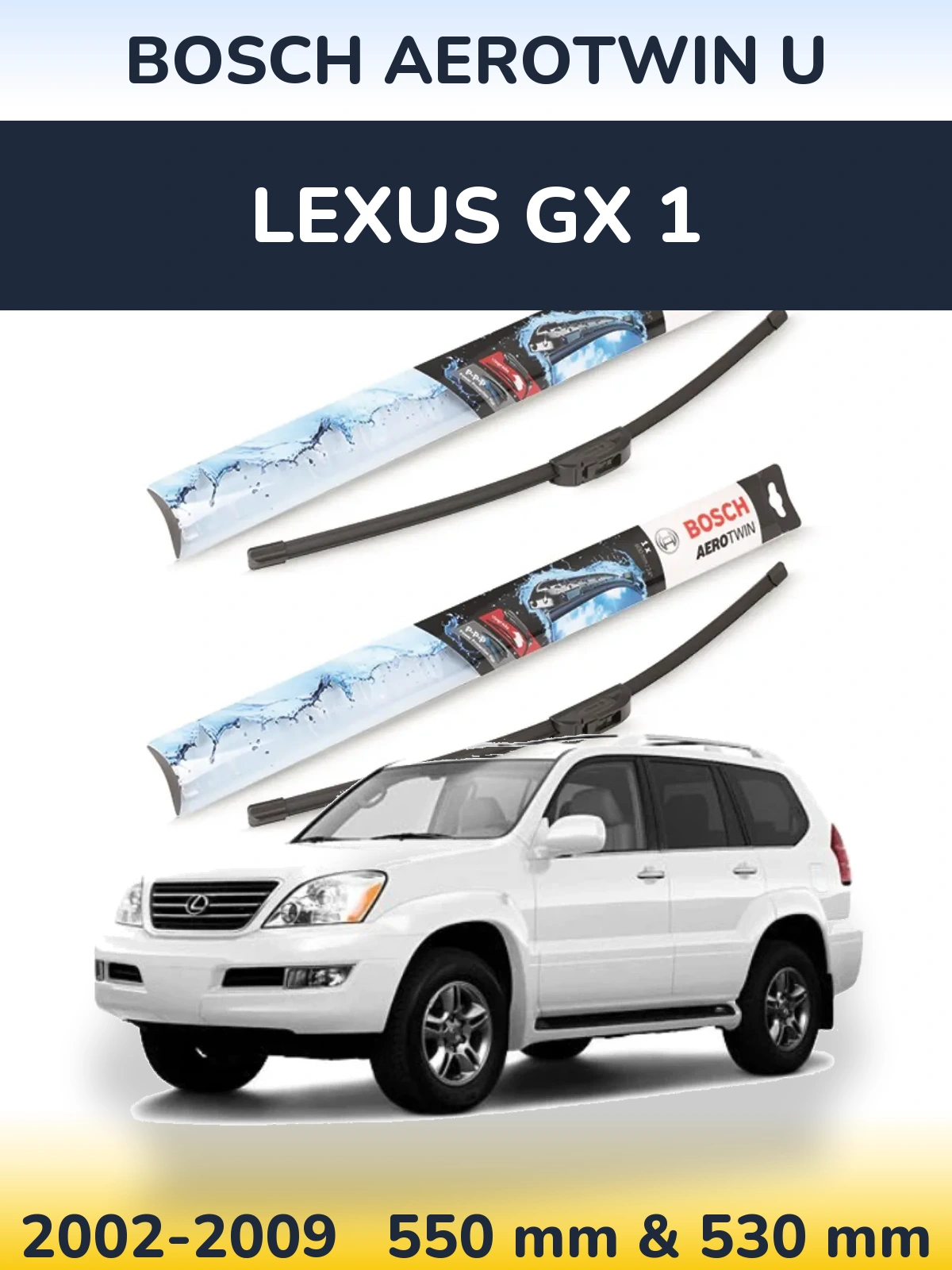 Ștergătoare BOSCH AeroTwin U pentru Lexus GX 1
