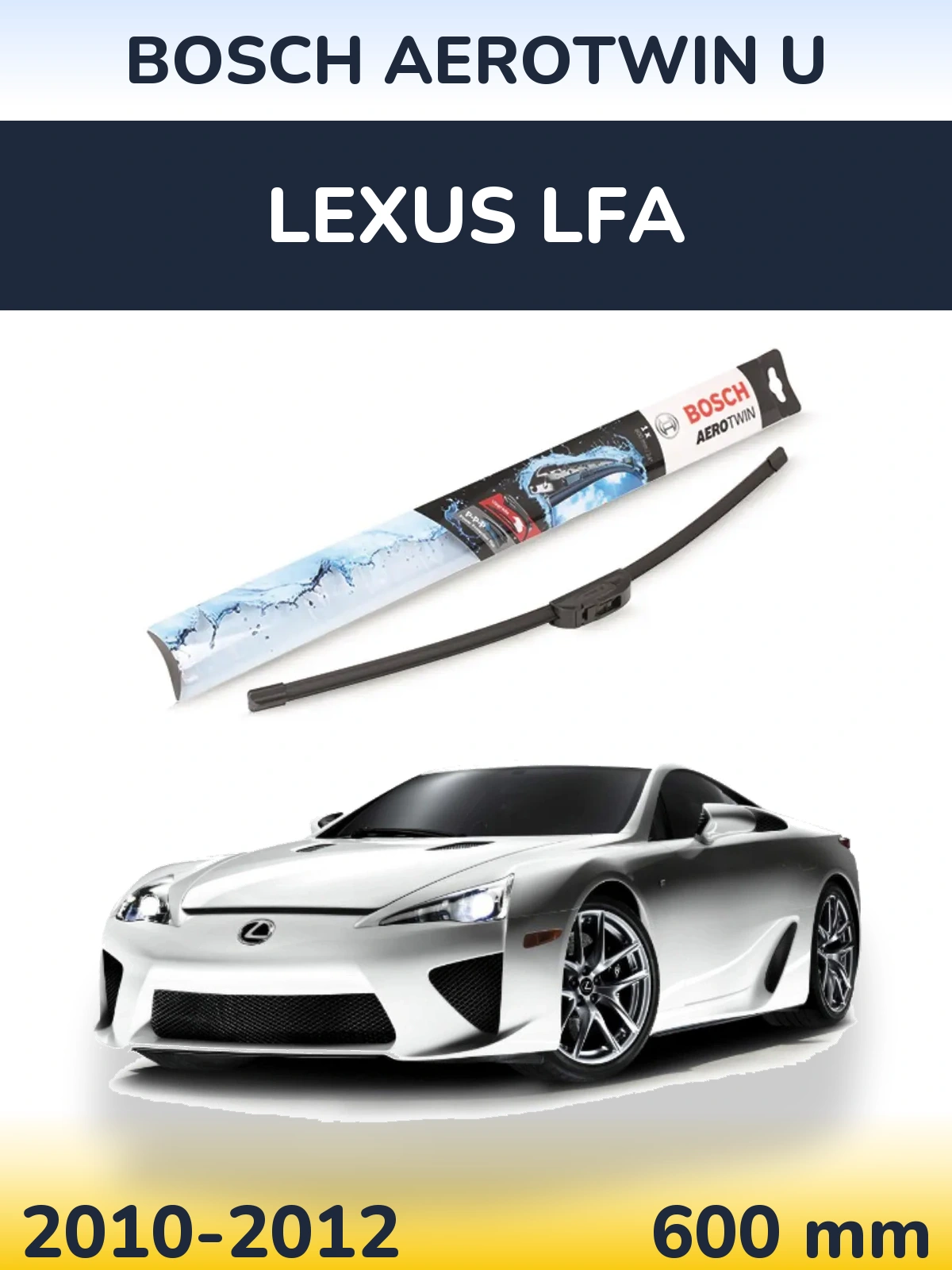 Ștergătoare BOSCH AeroTwin U pentru Lexus LFA