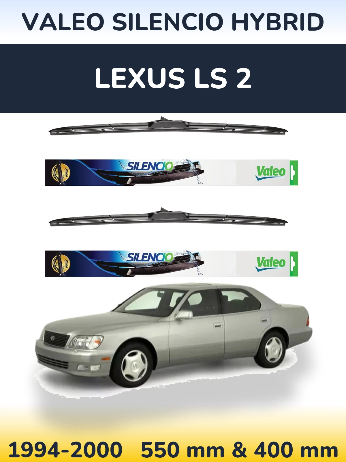 Ștergătoare Valeo Silencio Hybrid pentru Lexus LS 2