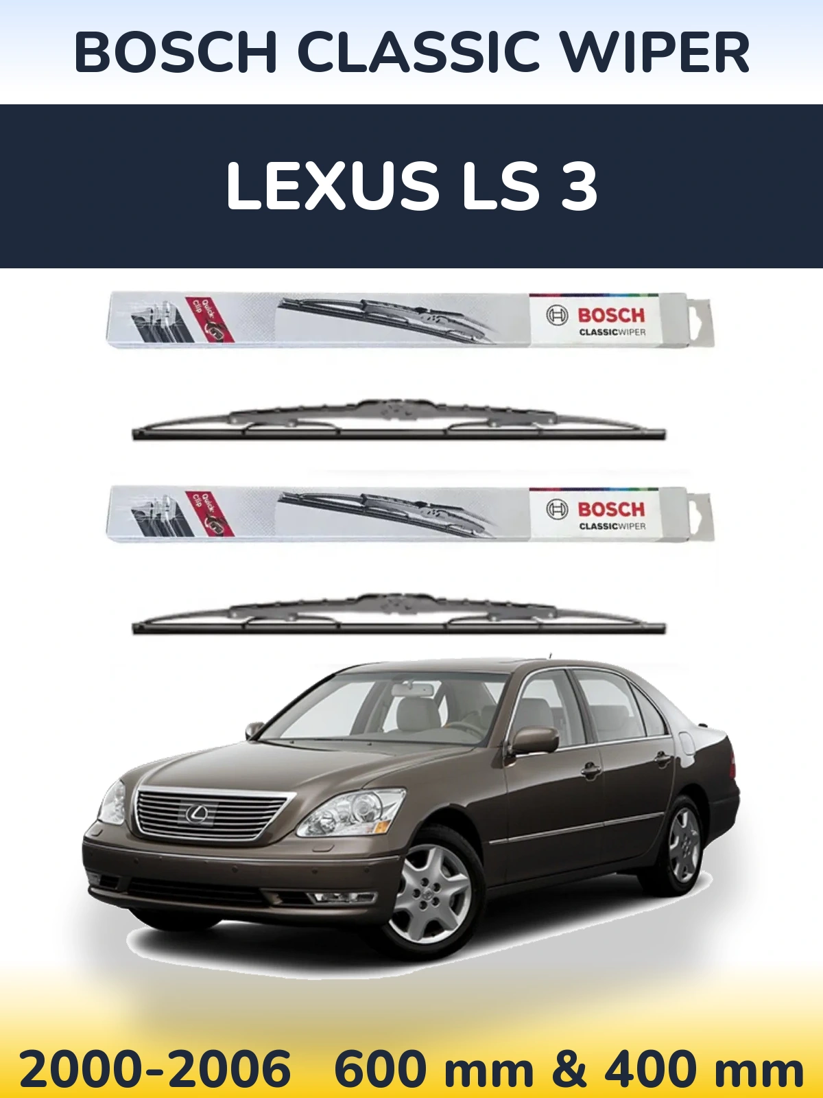 Ștergătoare BOSCH Classic Wiper pentru Lexus LS 3