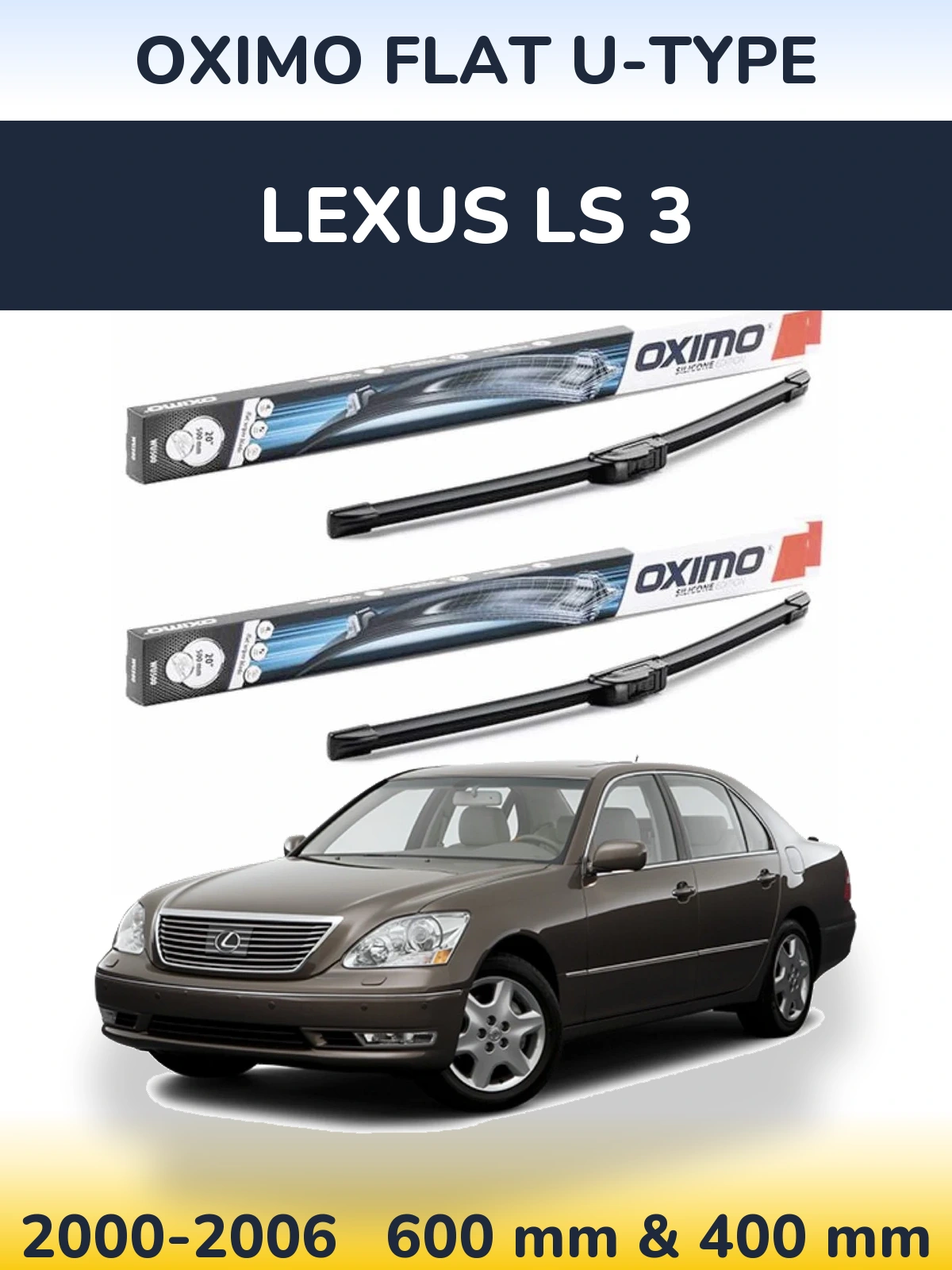 Ștergătoare Oximo Flat U-type pentru Lexus LS 3