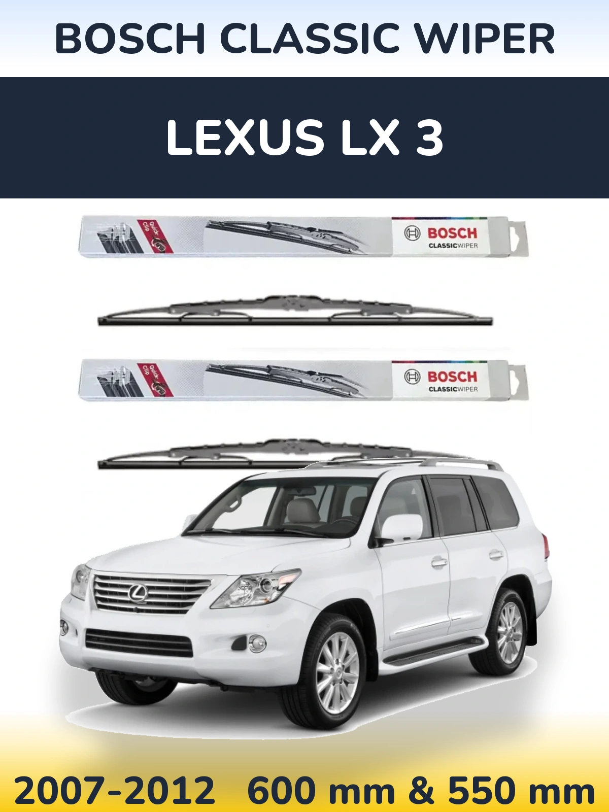 Ștergătoare BOSCH Classic Wiper pentru Lexus LX 3