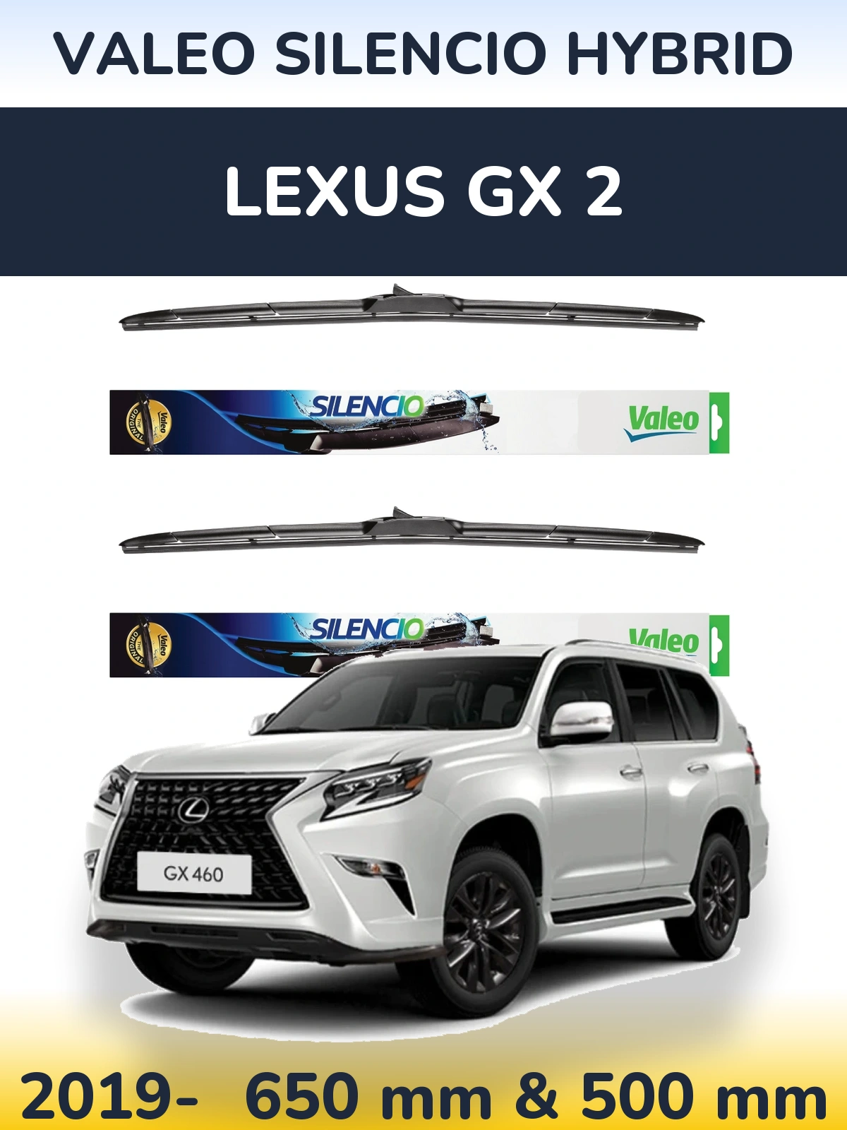 Ștergătoare Valeo Silencio Hybrid pentru Lexus GX 2