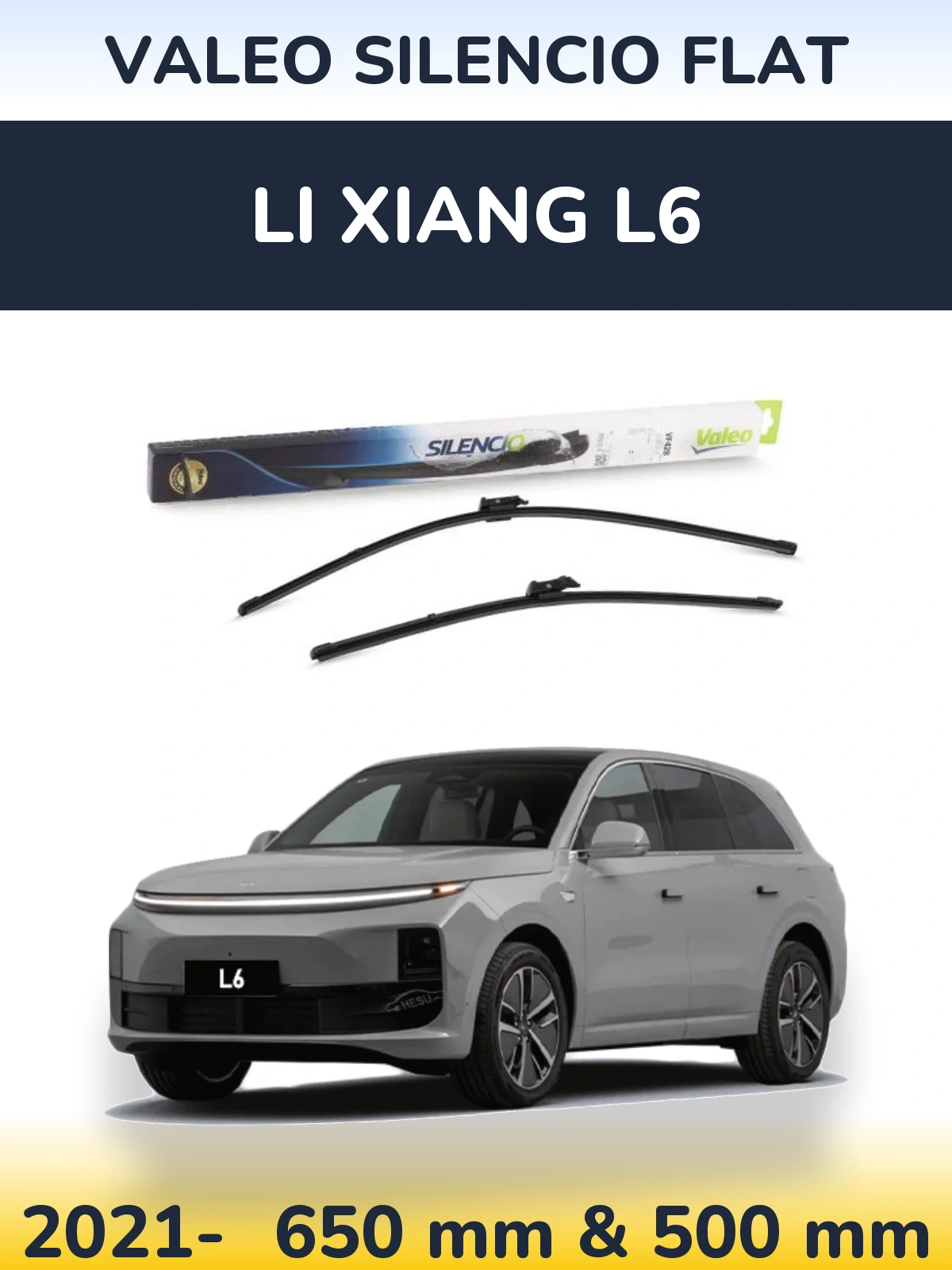 Ștergătoare Valeo Silencio Flat pentru Li Xiang L6