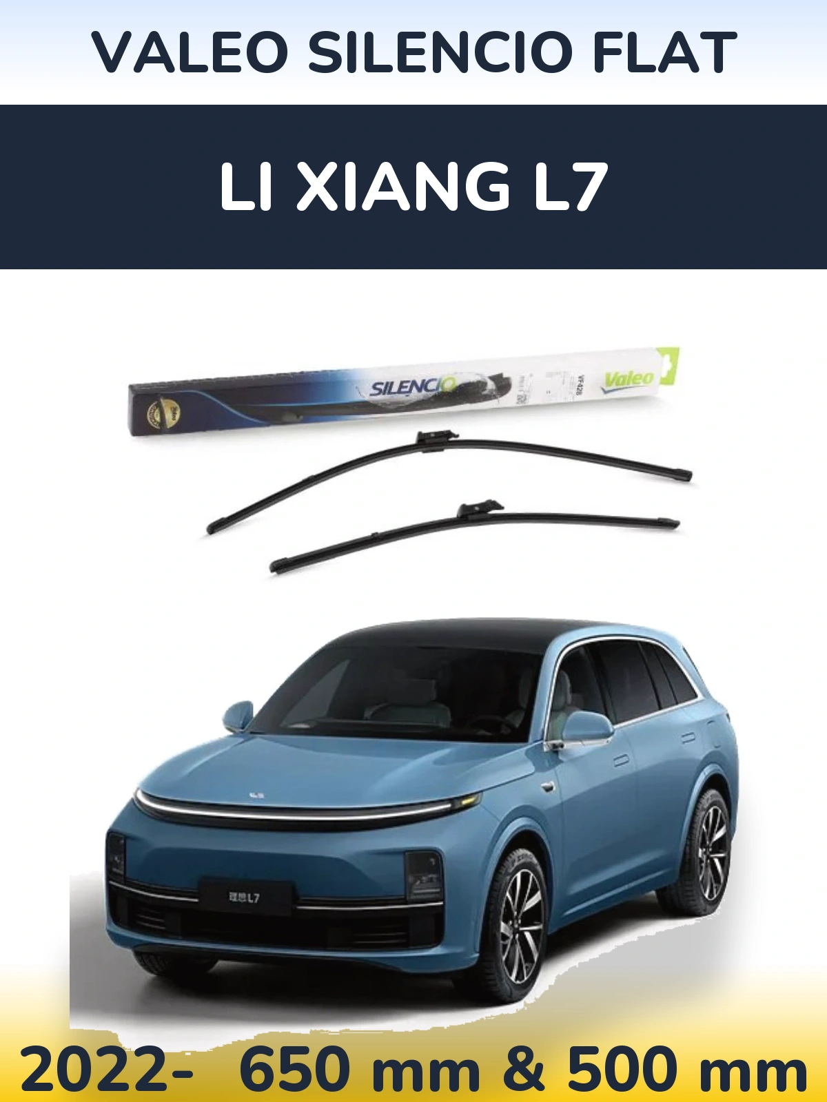 Ștergătoare Valeo Silencio Flat pentru Li Xiang L7