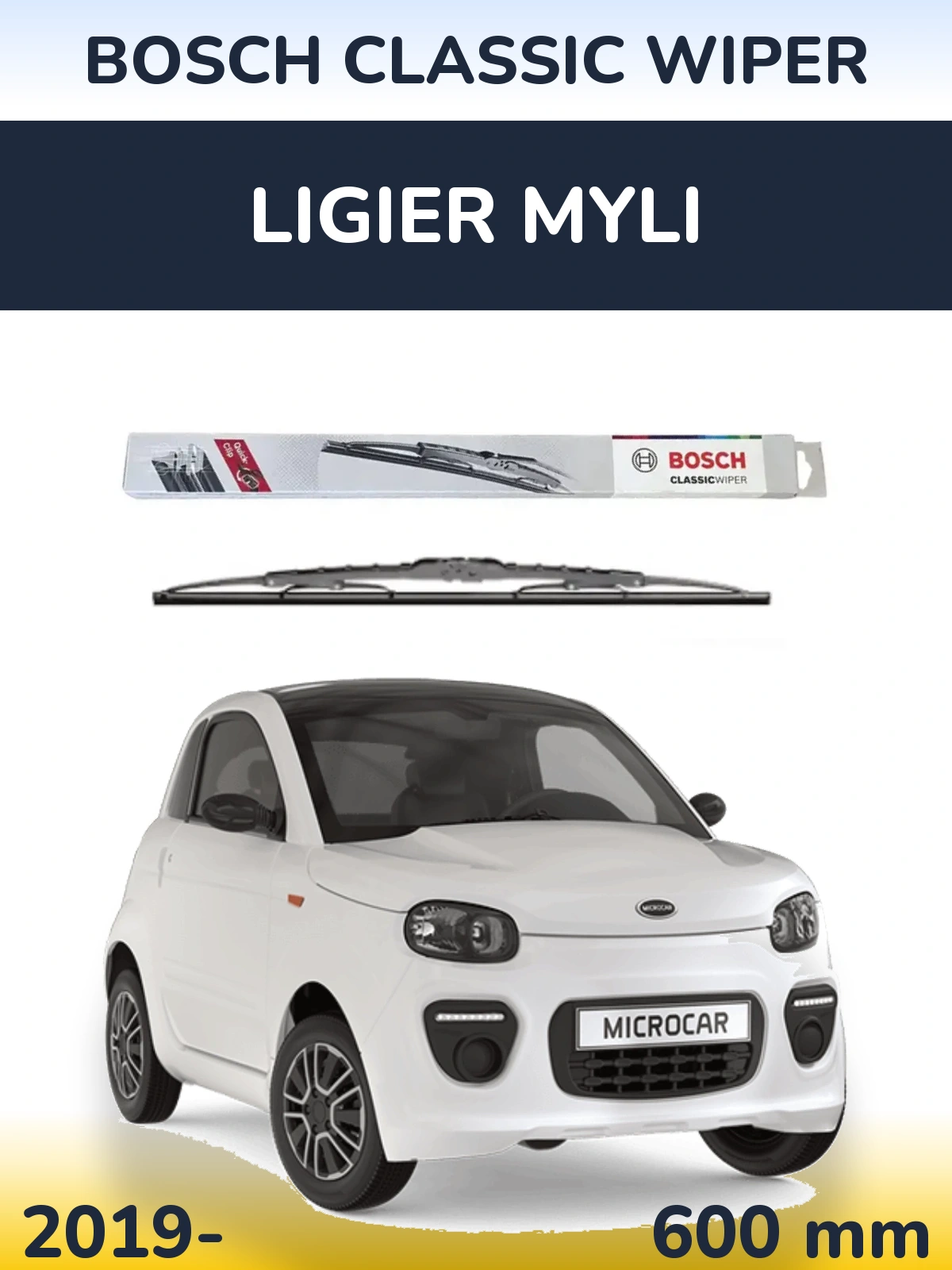 Ștergătoare BOSCH Classic Wiper pentru Ligier Myli