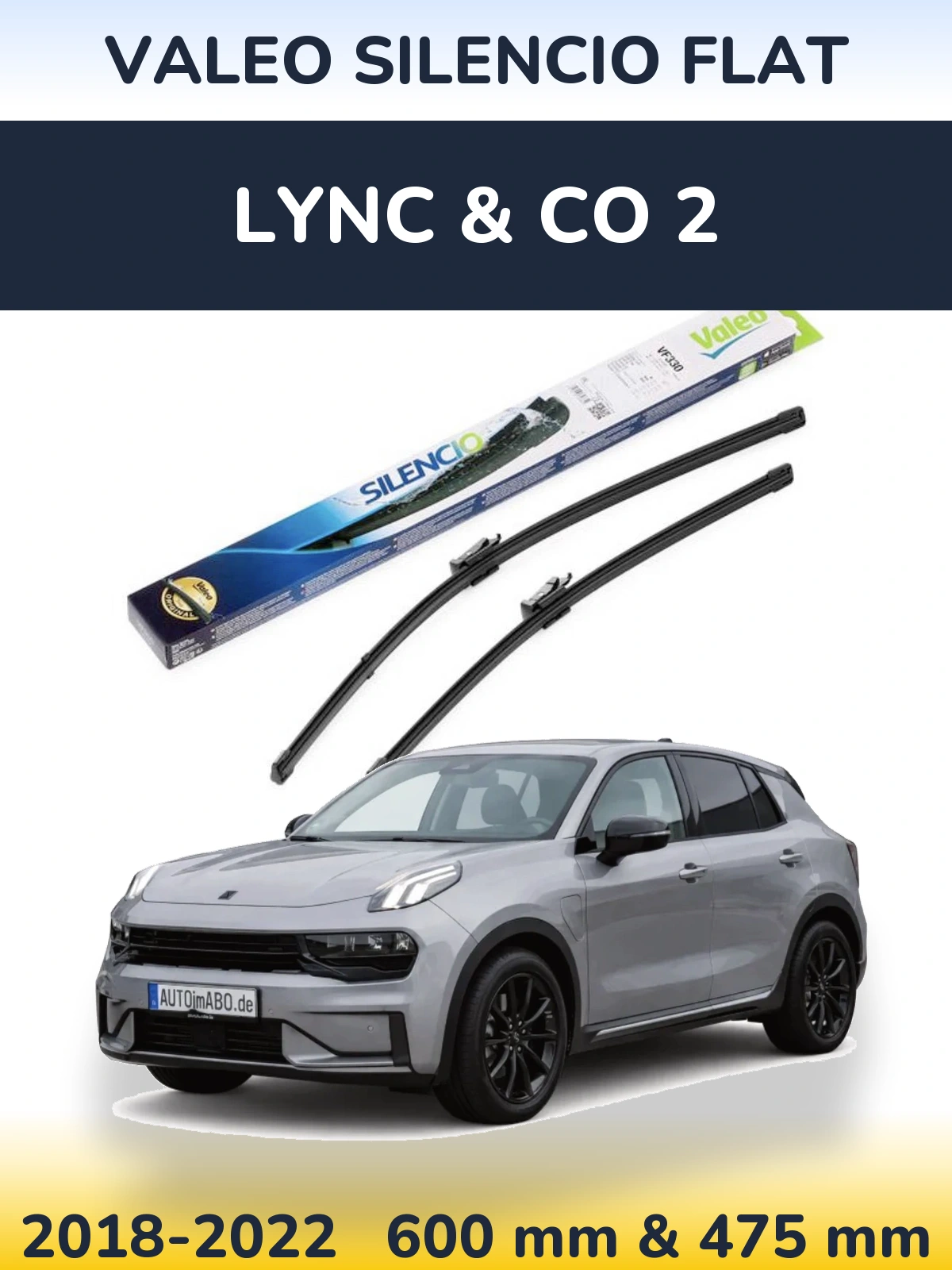 Ștergătoare Valeo Silencio Flat pentru Lync & Co 2