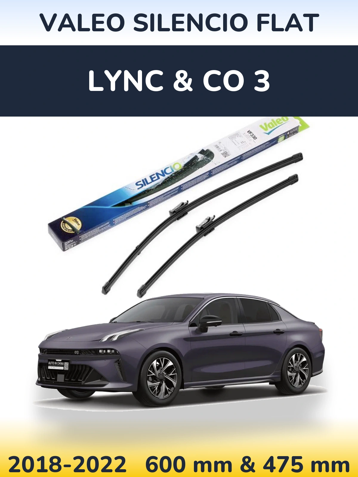 Ștergătoare Valeo Silencio Flat pentru Lync & Co 3
