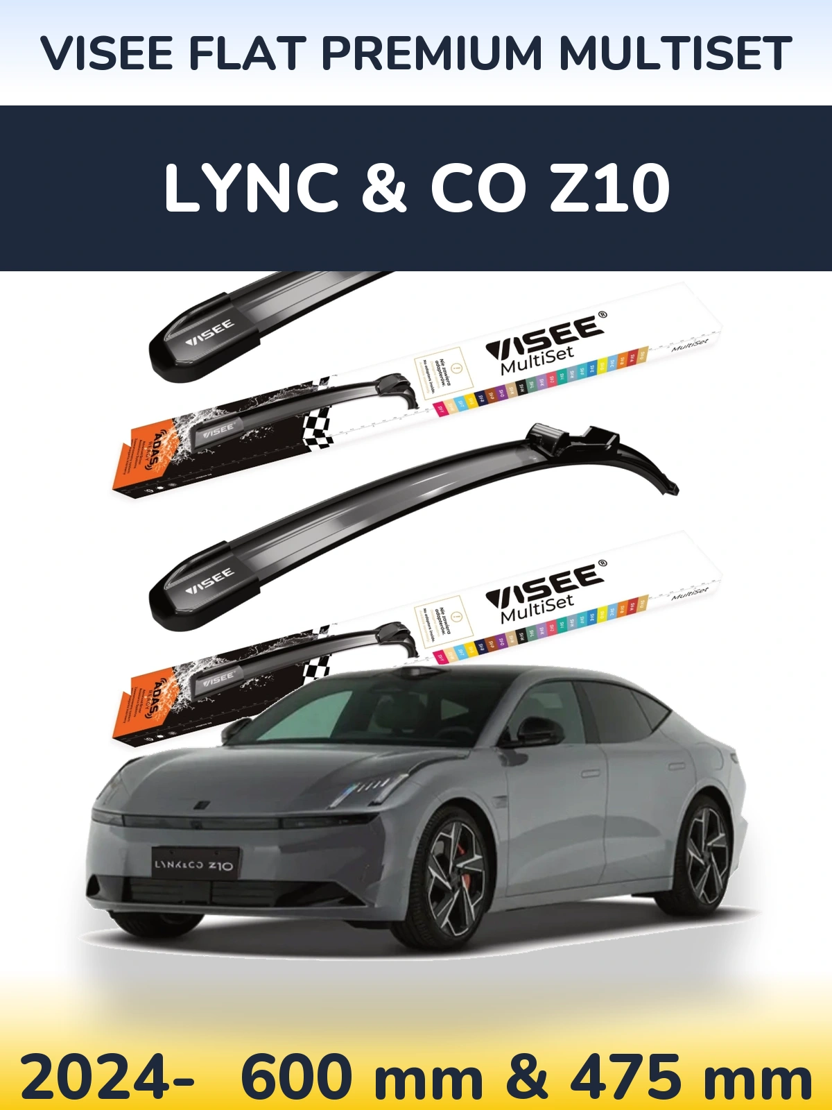 Ștergătoare VISEE FLAT PREMIUM MultiSet pentru Lync & Co Z10