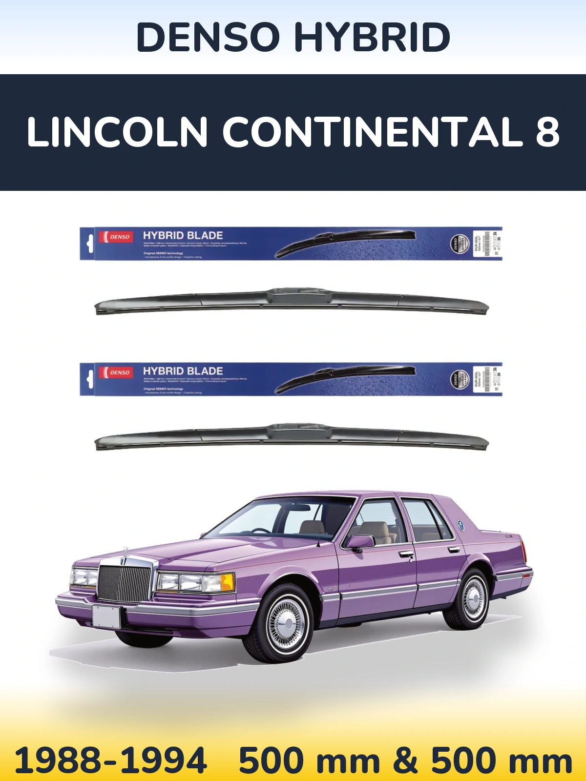 Ștergătoare Denso Hybrid pentru Lincoln Continental 8