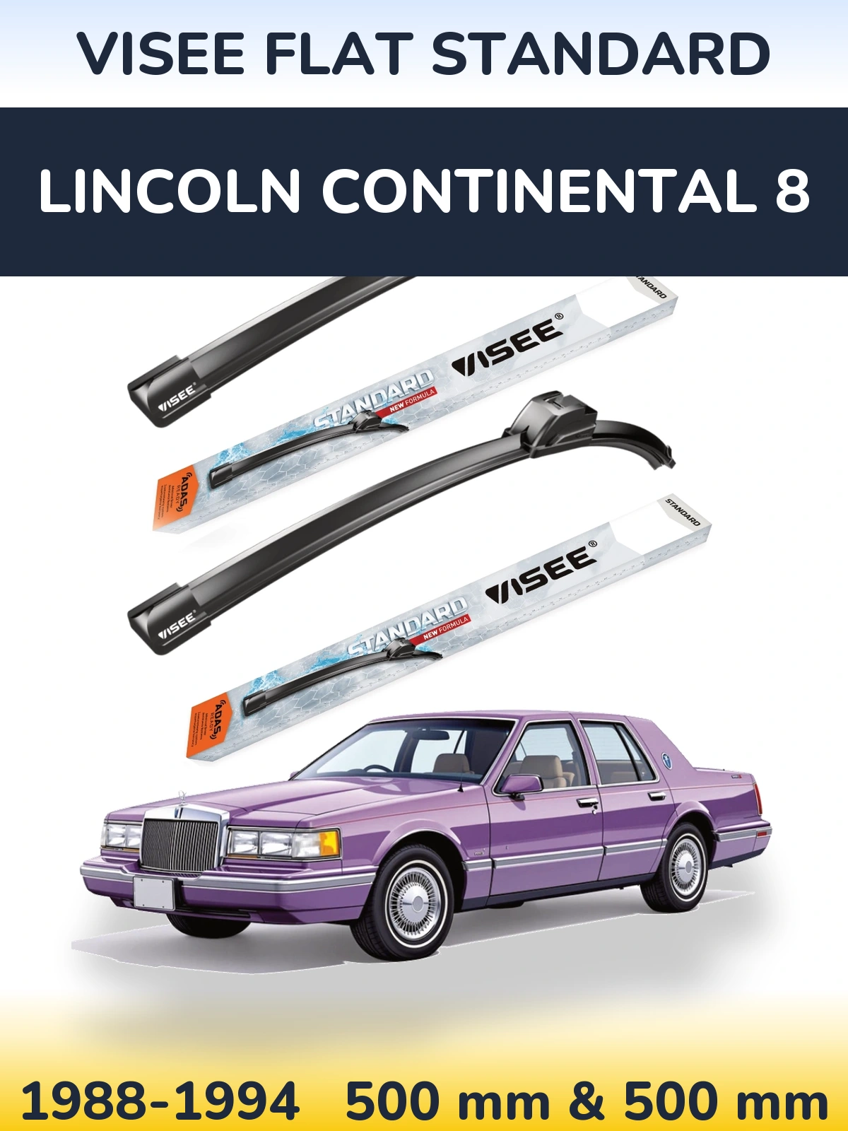Ștergătoare VISEE FLAT STANDARD pentru Lincoln Continental 8