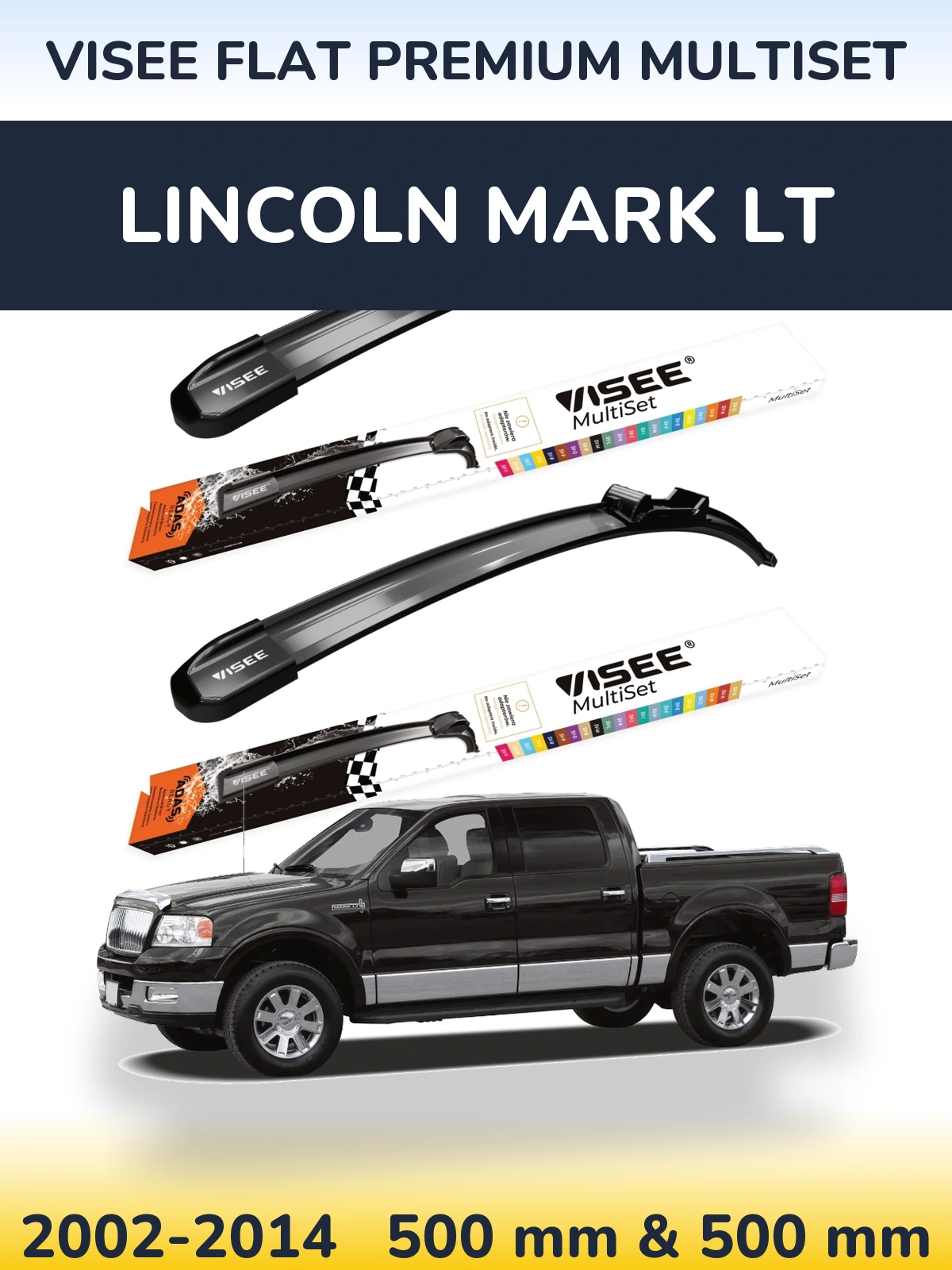Ștergătoare VISEE FLAT PREMIUM MultiSet pentru Lincoln Mark LT