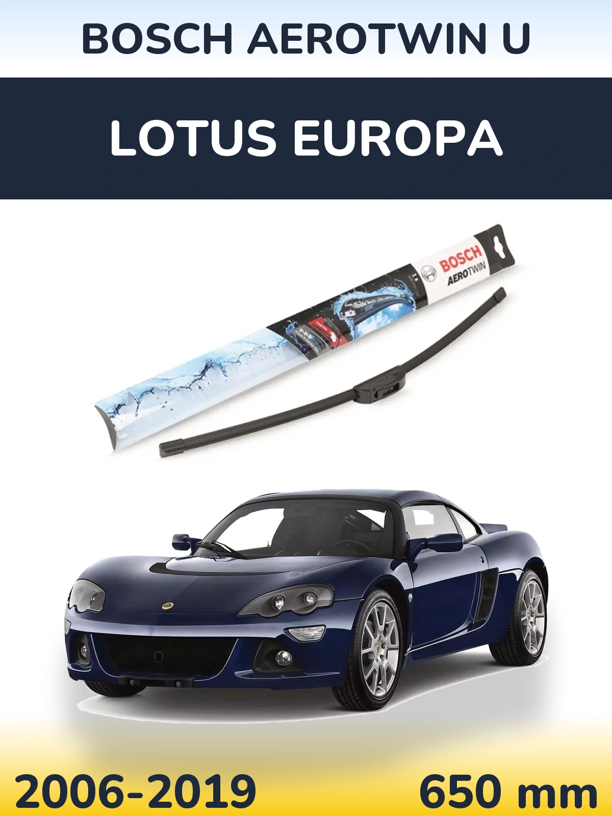 Ștergătoare BOSCH AeroTwin U pentru Lotus Europa