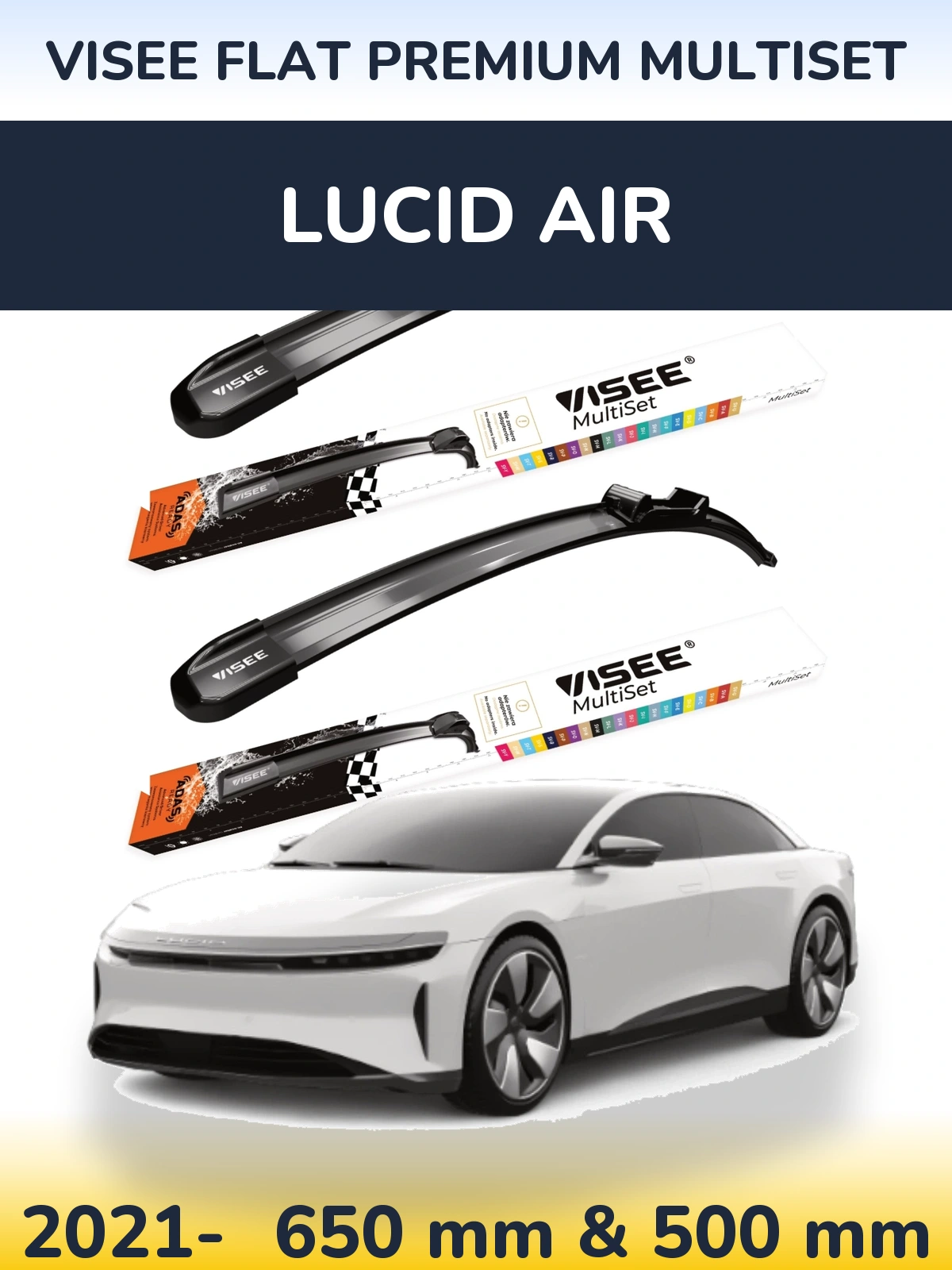 Ștergătoare VISEE FLAT PREMIUM MultiSet pentru Lucid Air