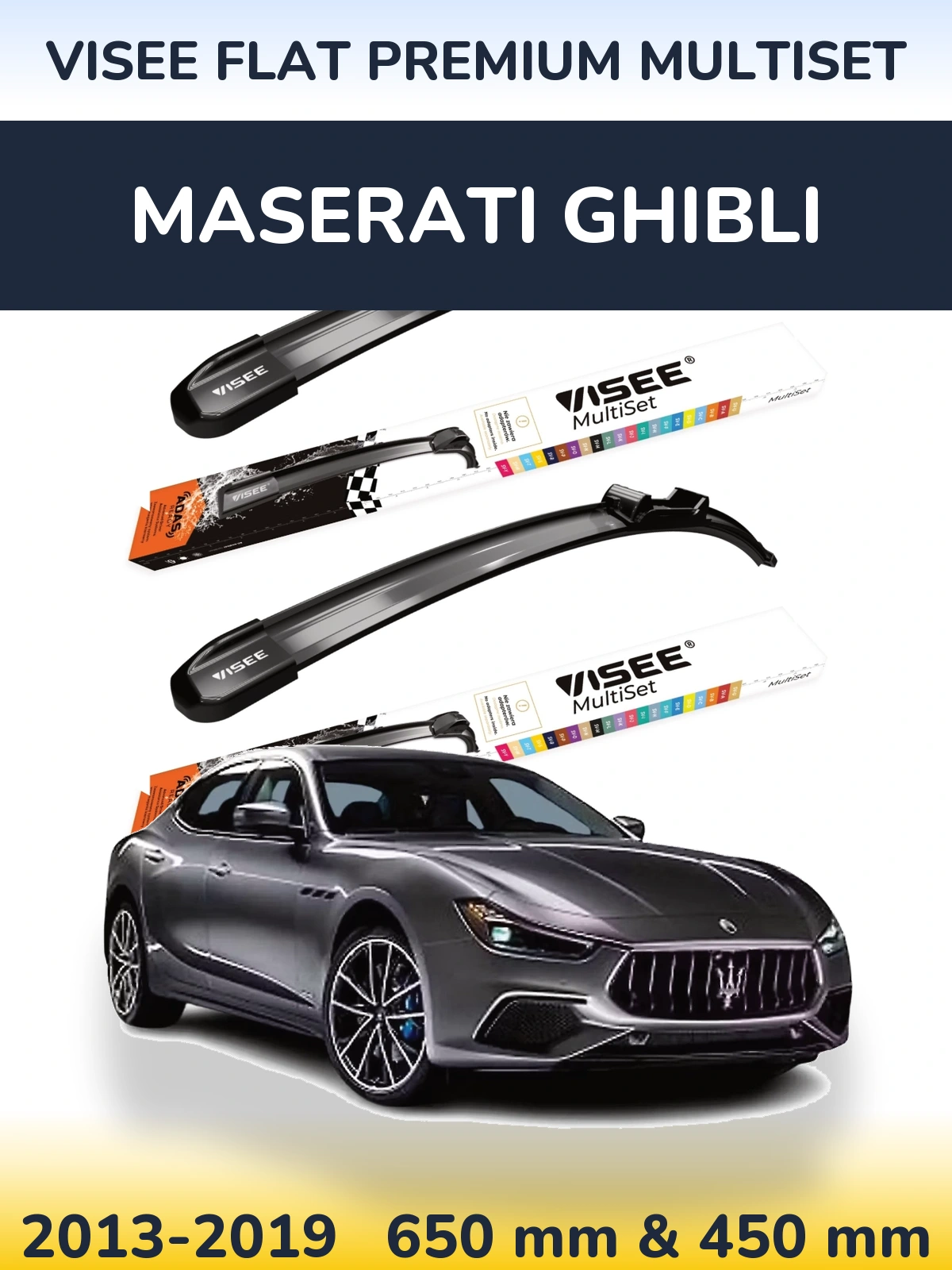 Ștergătoare VISEE FLAT PREMIUM MultiSet pentru Maserati Ghibli