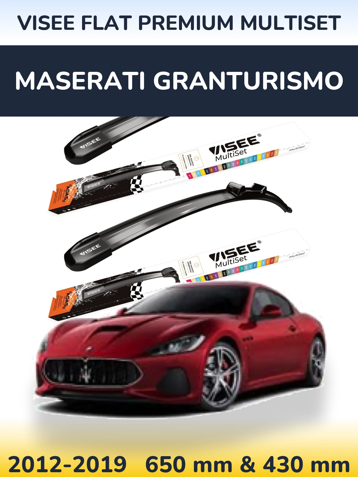 Ștergătoare VISEE FLAT PREMIUM MultiSet pentru Maserati GranTurismo