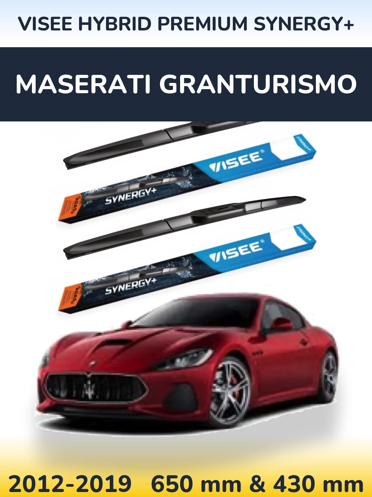 Ștergătoare VISEE HYBRID PREMIUM SYNERGY+ pentru Maserati GranTurismo