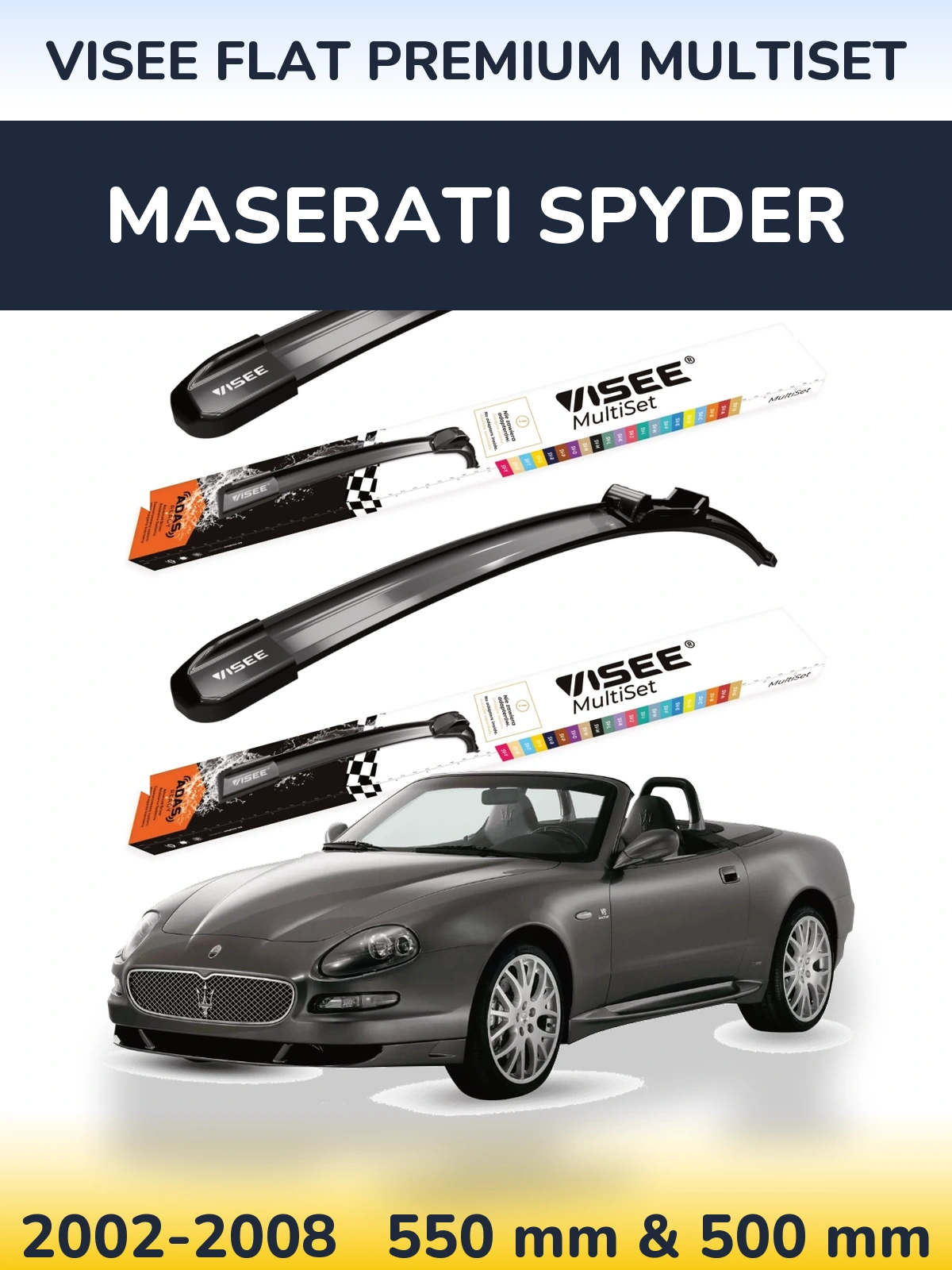 Ștergătoare VISEE FLAT PREMIUM MultiSet pentru Maserati Spyder