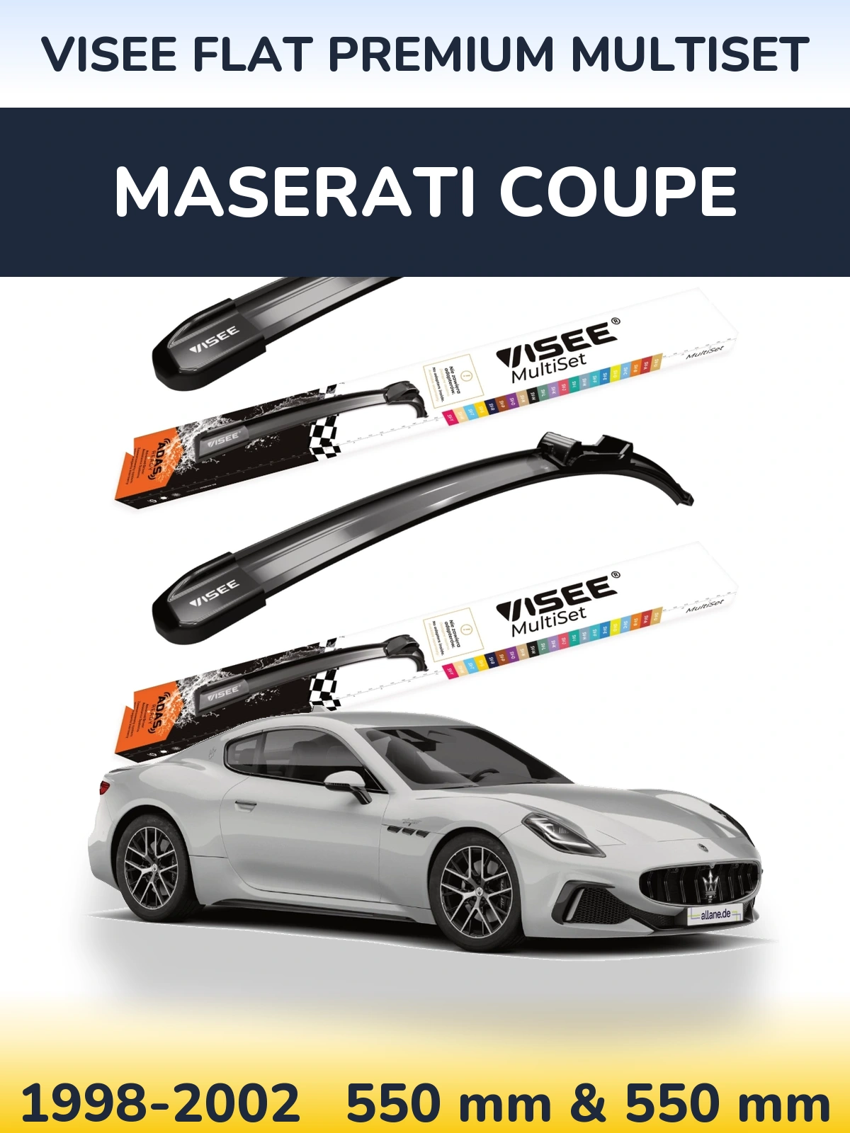 Ștergătoare VISEE FLAT PREMIUM MultiSet pentru Maserati Coupe
