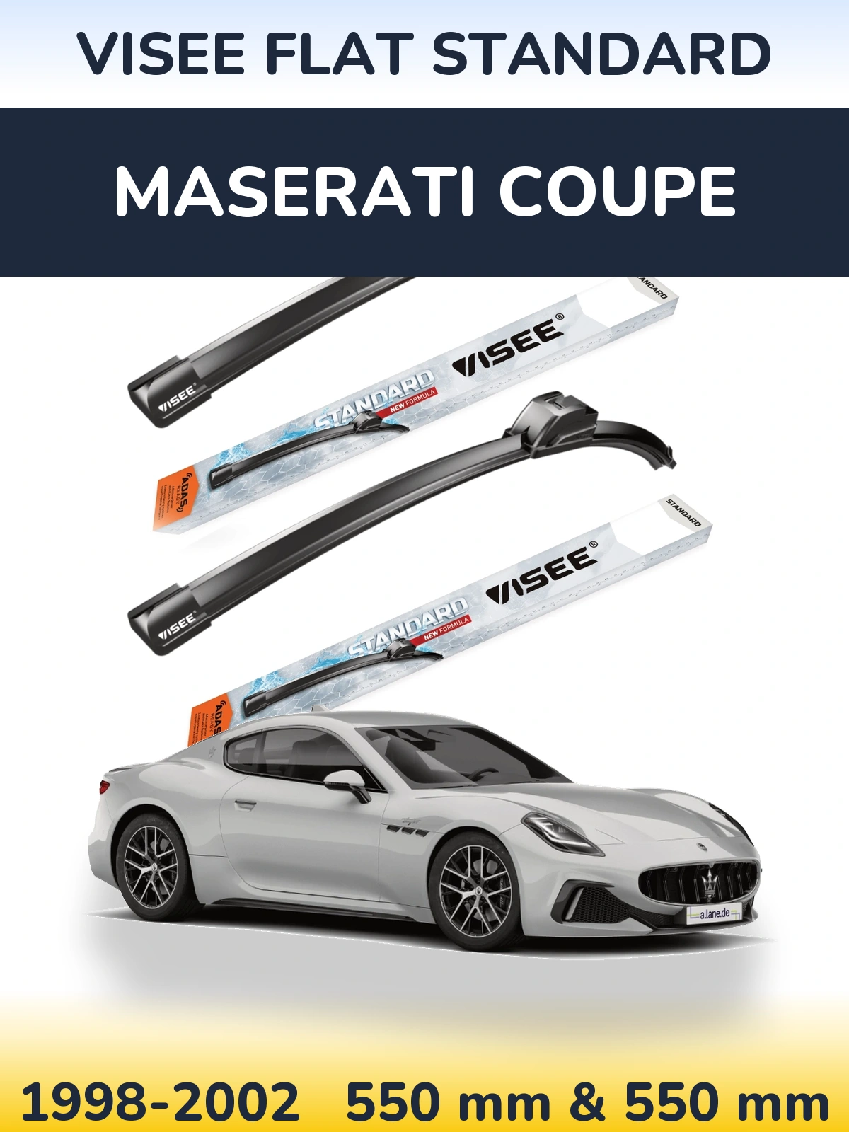 Ștergătoare VISEE FLAT STANDARD pentru Maserati Coupe
