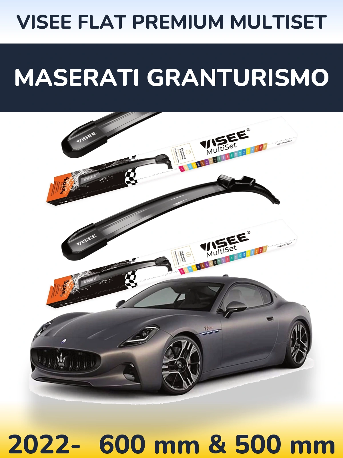Ștergătoare VISEE FLAT PREMIUM MultiSet pentru Maserati GranTurismo