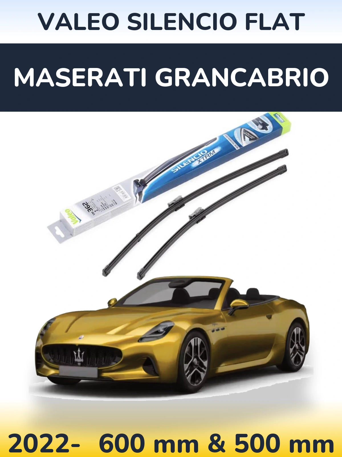 Ștergătoare Valeo Silencio Flat pentru Maserati GranCabrio
