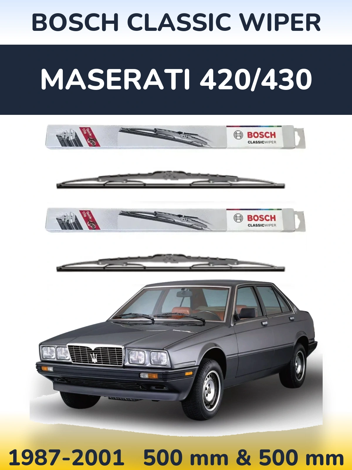 Ștergătoare BOSCH Classic Wiper pentru Maserati 420/430