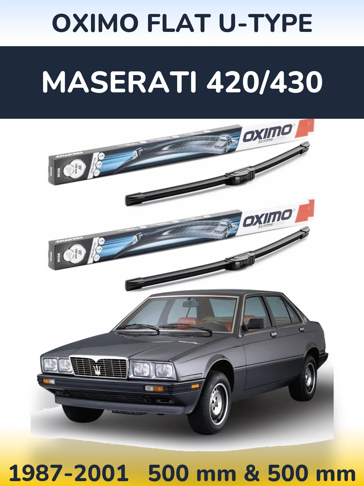 Ștergătoare Oximo Flat U-type pentru Maserati 420/430