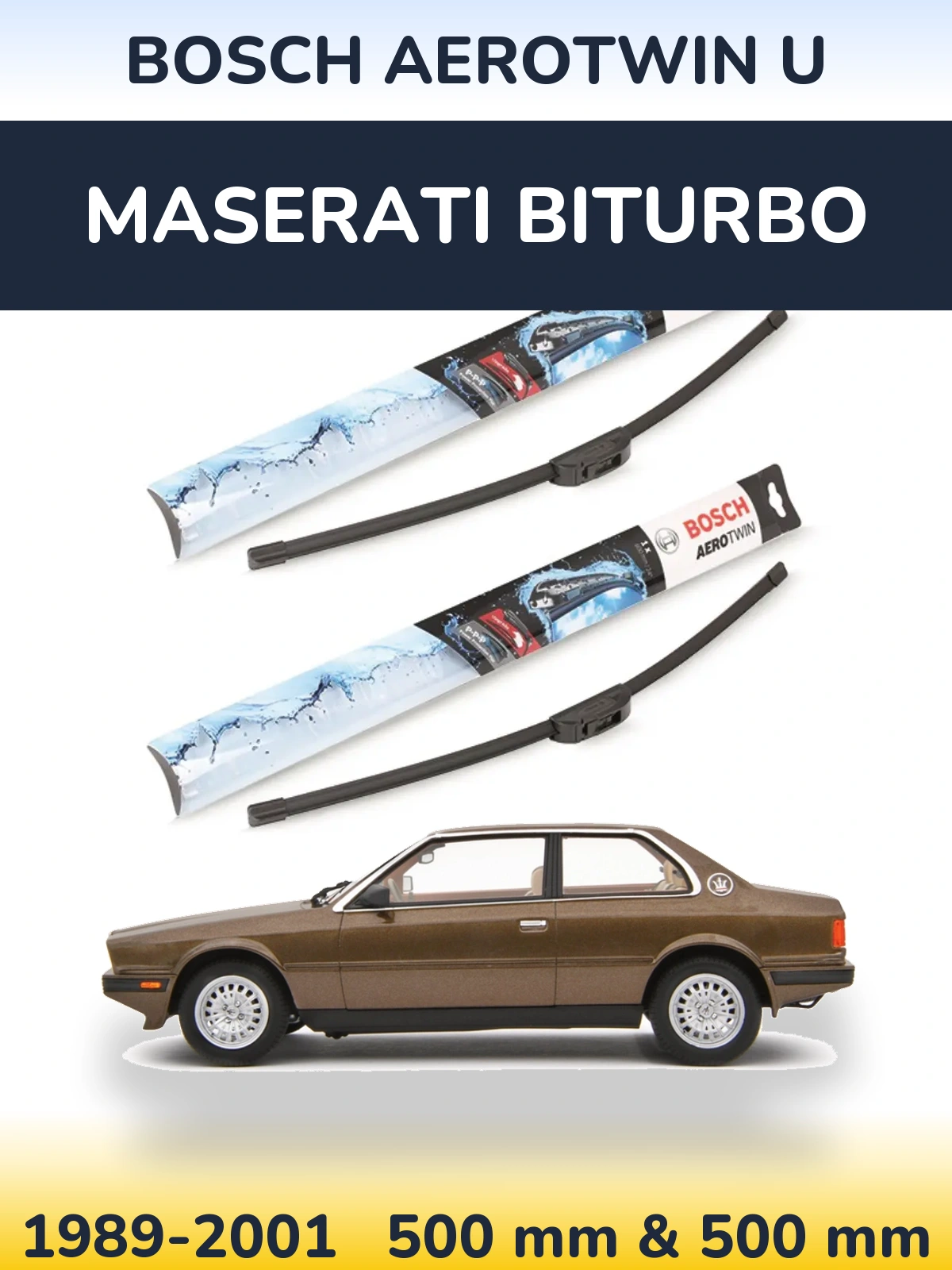 Ștergătoare BOSCH AeroTwin U pentru Maserati Biturbo