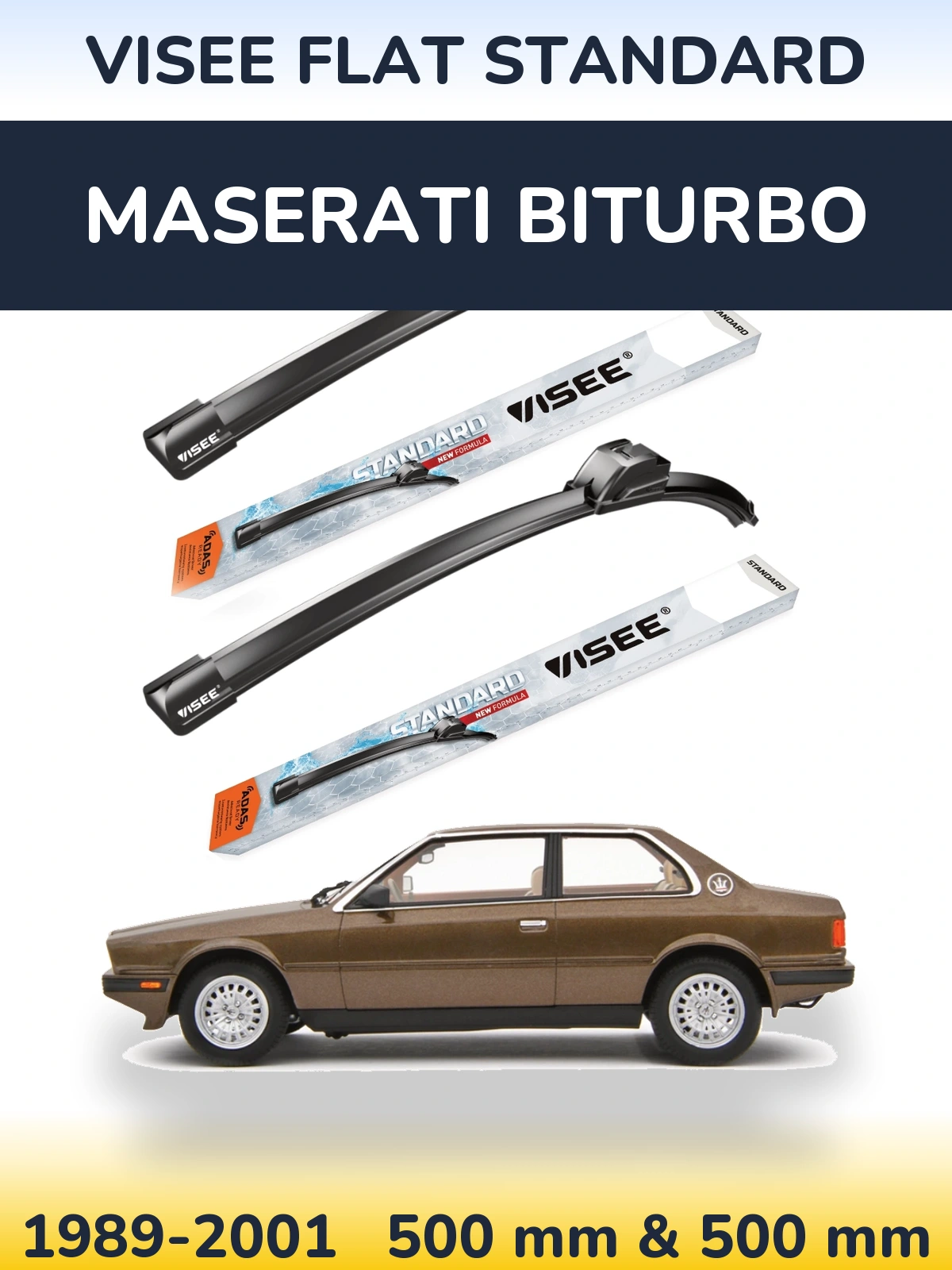 Ștergătoare VISEE FLAT STANDARD pentru Maserati Biturbo