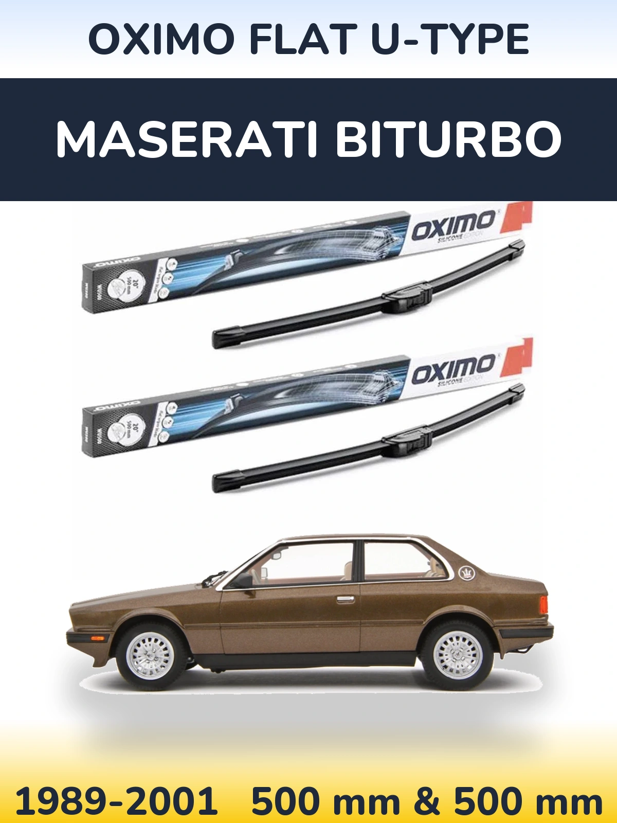 Ștergătoare Oximo Flat U-type pentru Maserati Biturbo