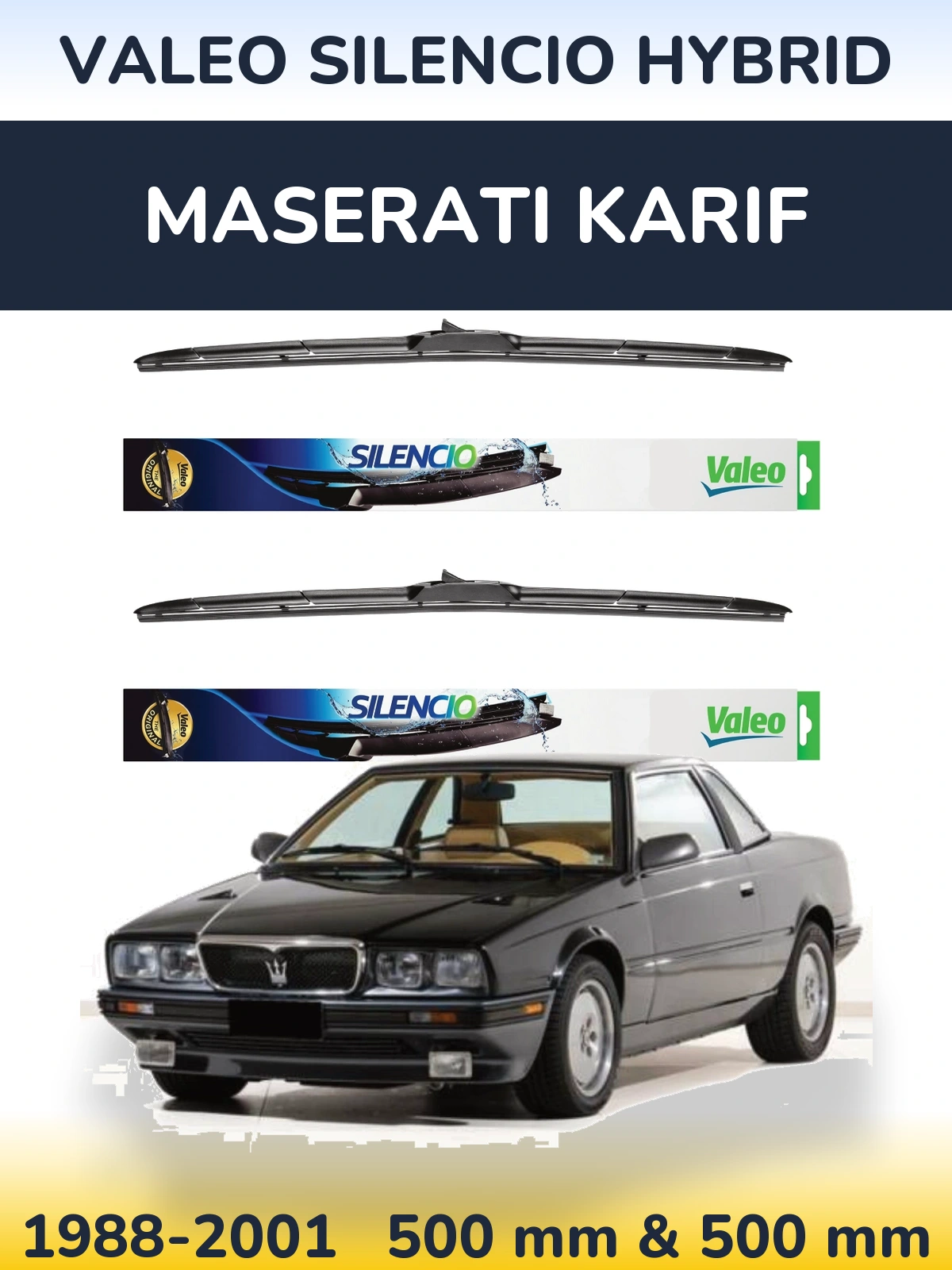 Ștergătoare Valeo Silencio Hybrid pentru Maserati Karif