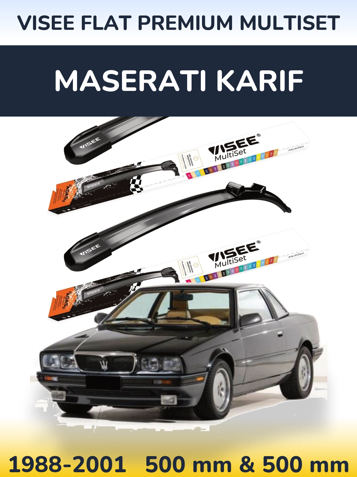 Ștergătoare VISEE FLAT PREMIUM MultiSet pentru Maserati Karif
