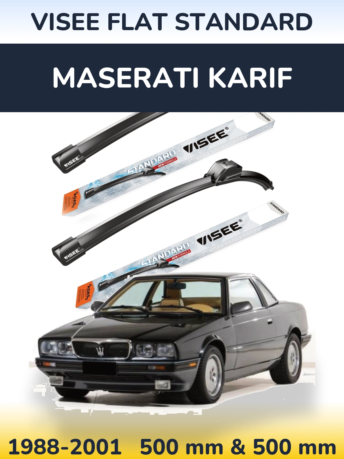 Ștergătoare VISEE FLAT STANDARD pentru Maserati Karif