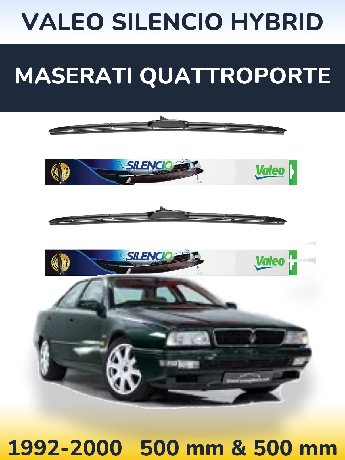 Ștergătoare Valeo Silencio Hybrid pentru Maserati Quattroporte