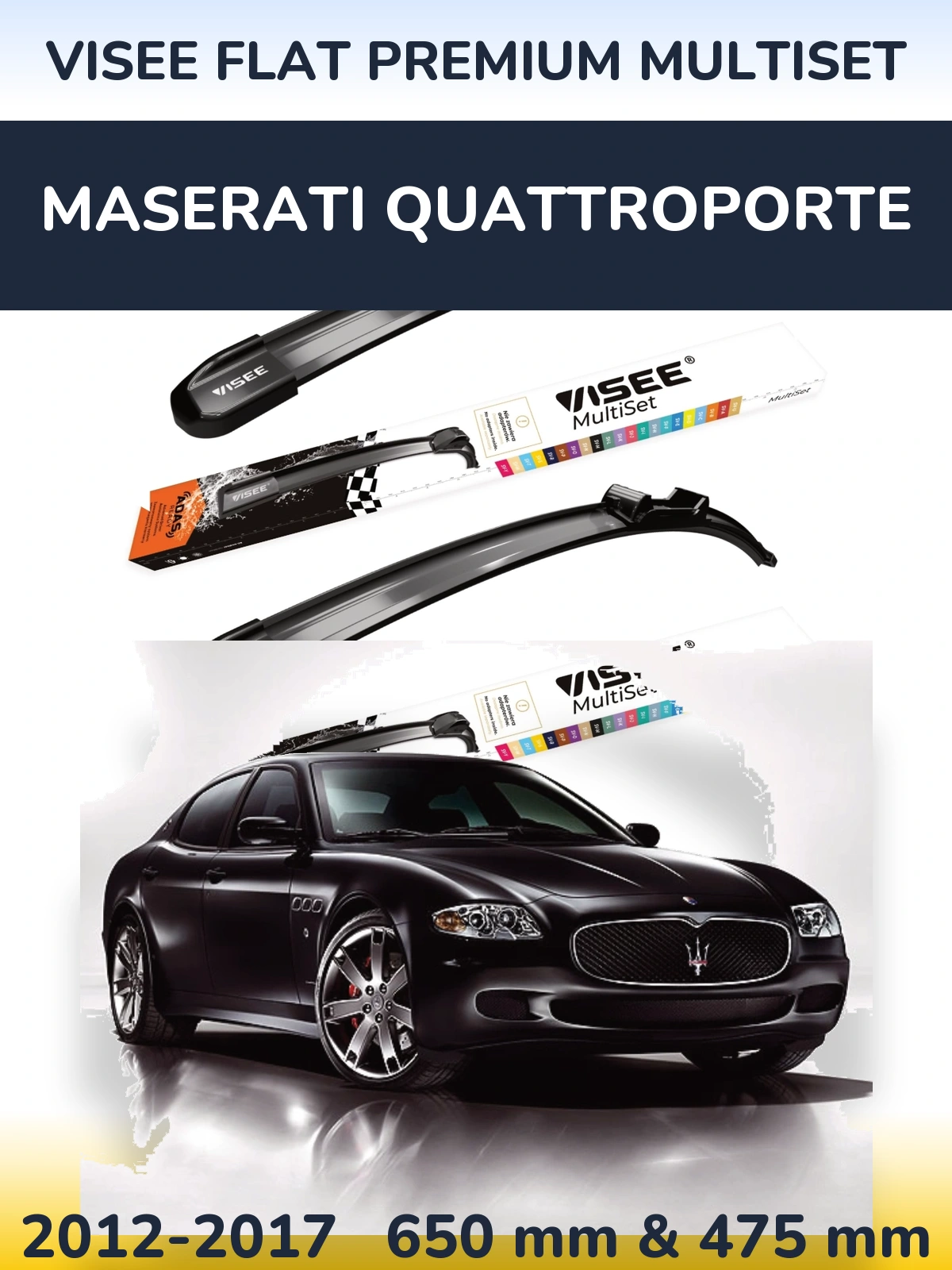 Ștergătoare VISEE FLAT PREMIUM MultiSet pentru Maserati Quattroporte