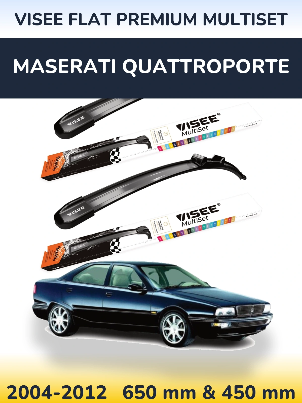 Ștergătoare VISEE FLAT PREMIUM MultiSet pentru Maserati Quattroporte
