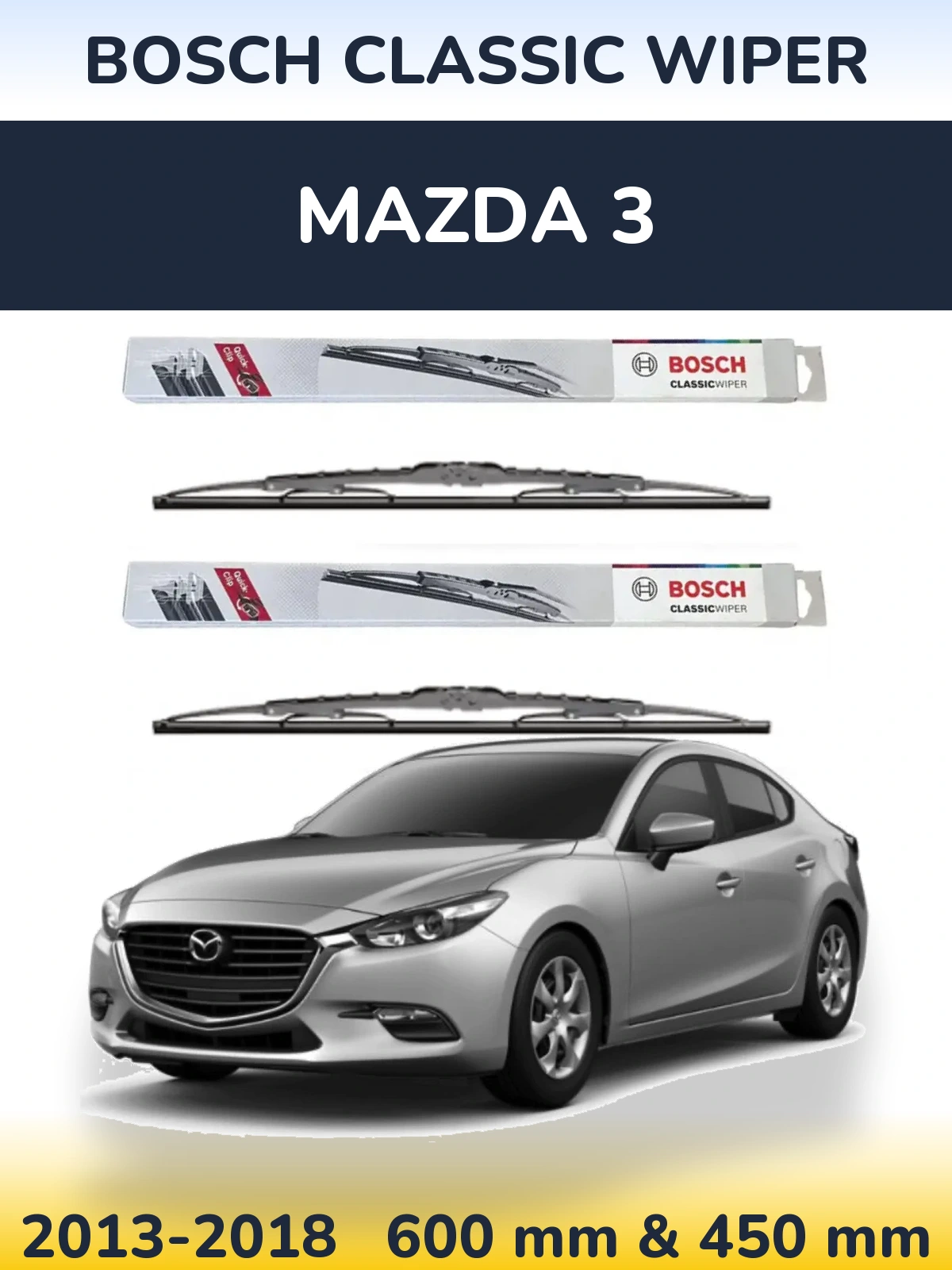 Ștergătoare BOSCH Classic Wiper pentru Mazda 3
