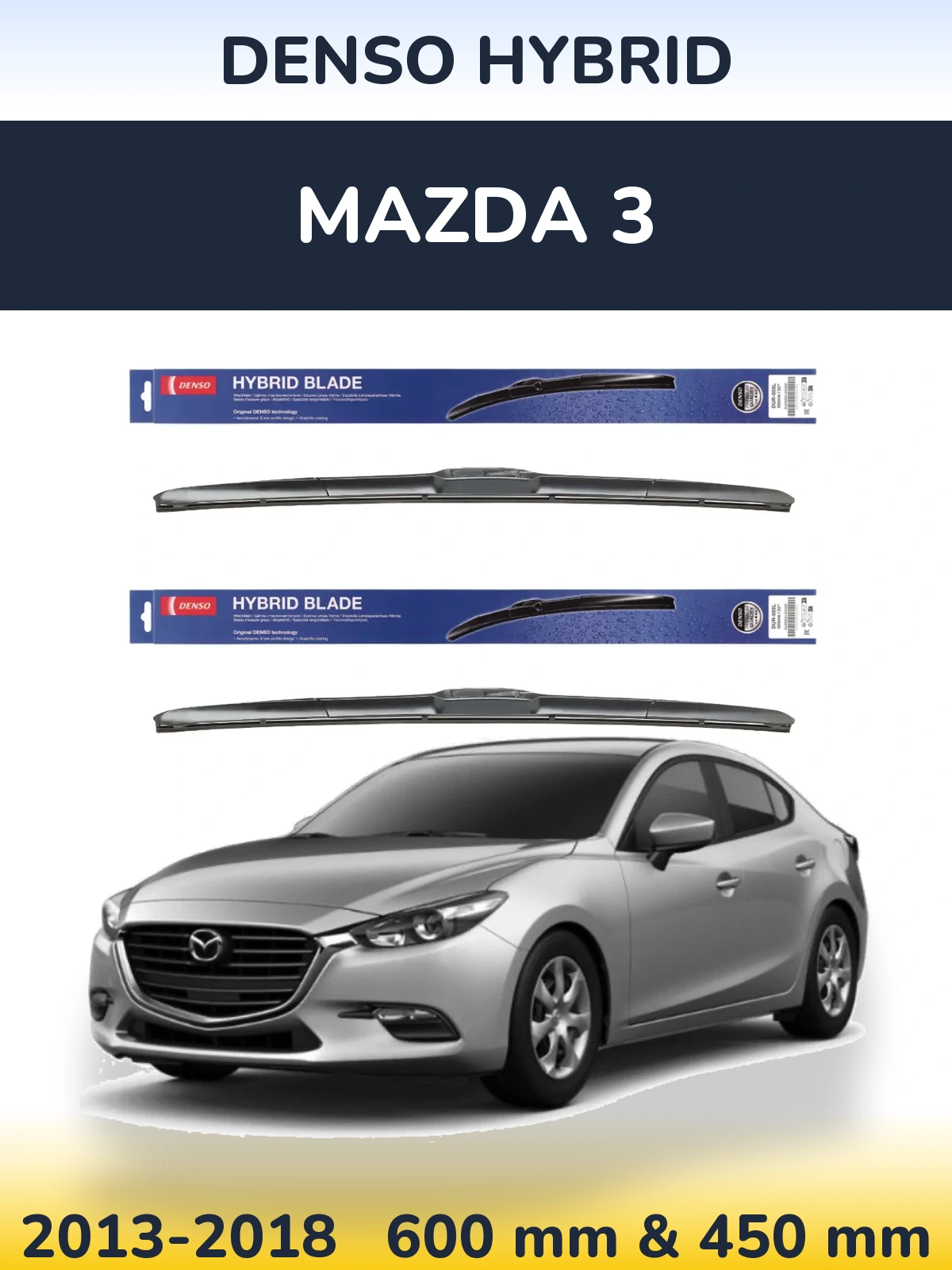 Ștergătoare Denso Hybrid pentru Mazda 3
