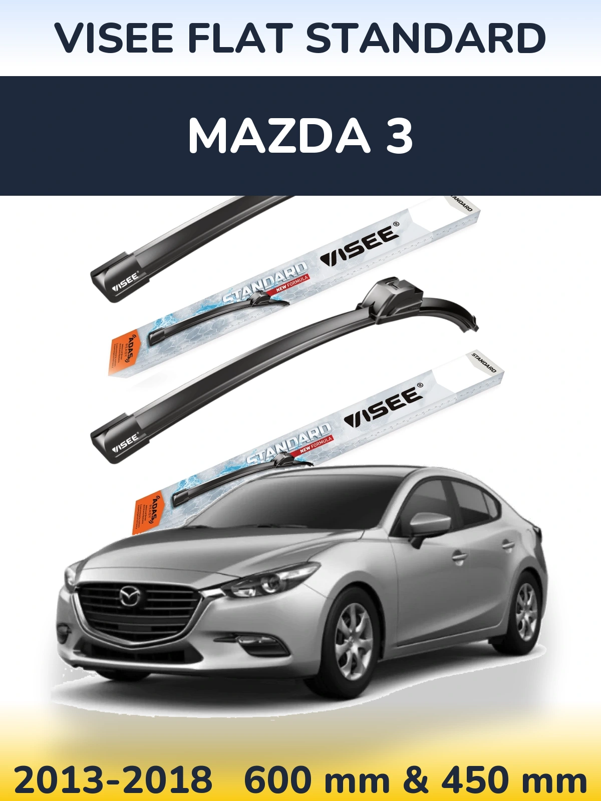 Ștergătoare VISEE FLAT STANDARD pentru Mazda 3