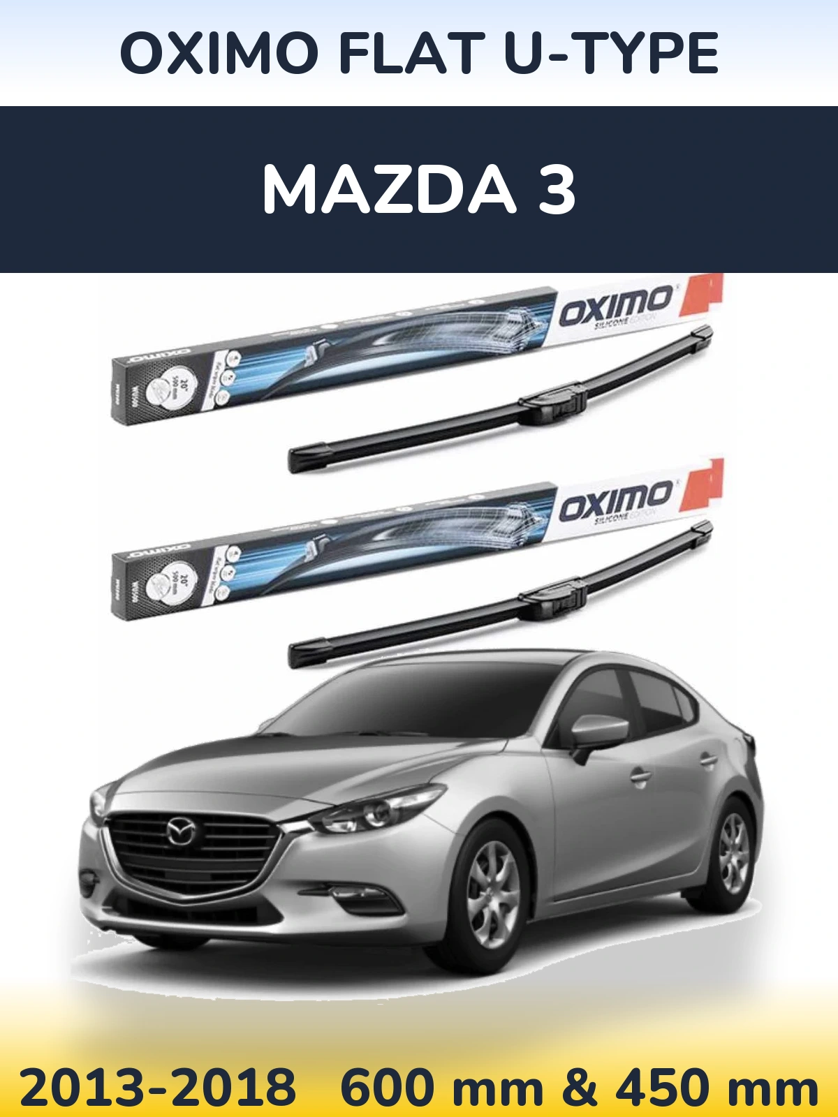 Ștergătoare Oximo Flat U-type pentru Mazda 3