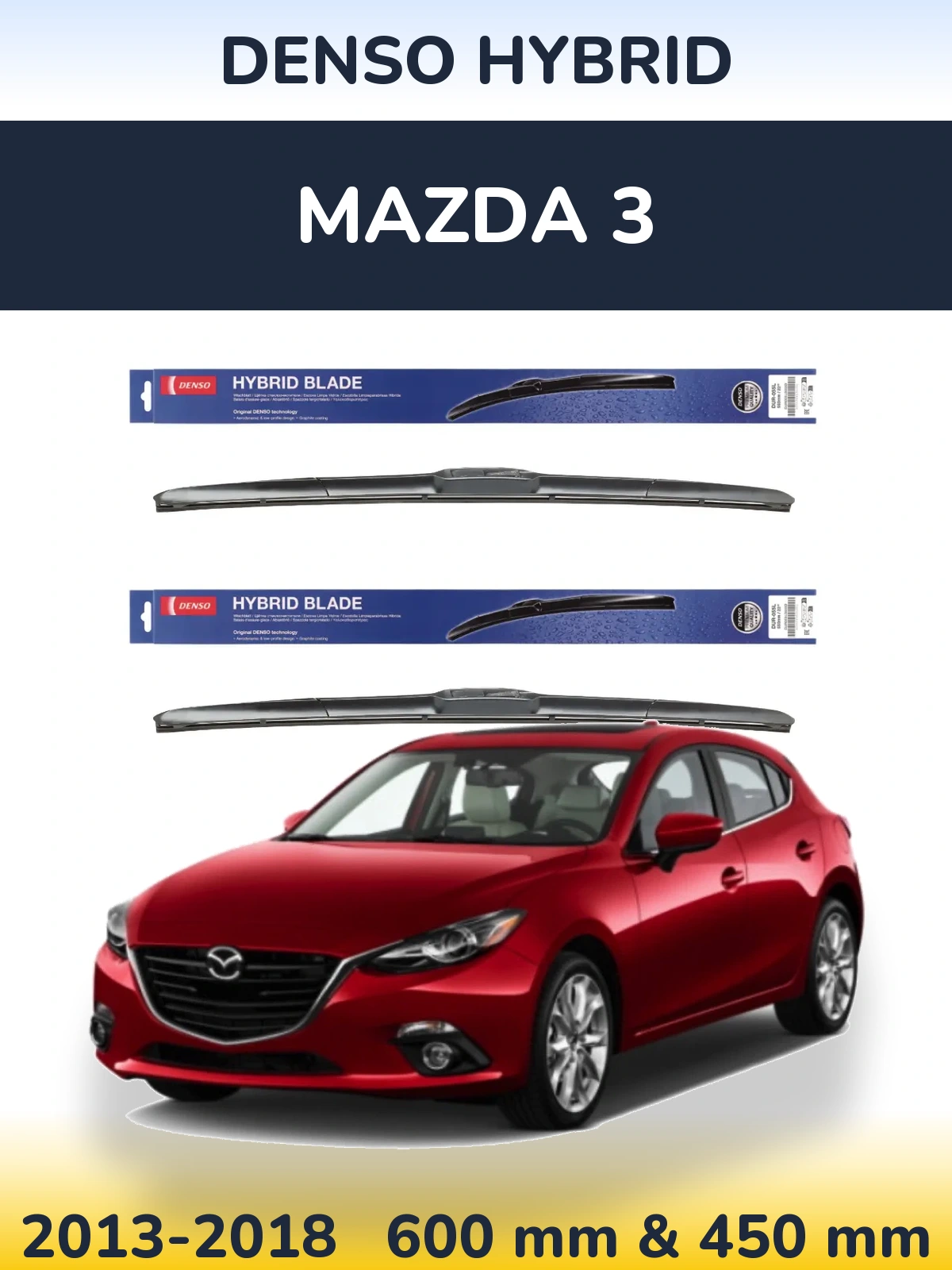 Ștergătoare Denso Hybrid pentru Mazda 3