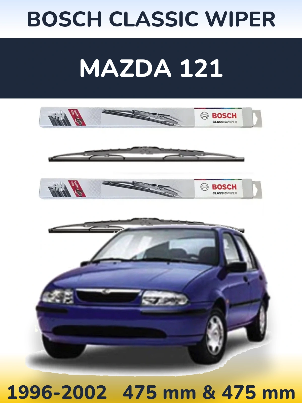 Ștergătoare BOSCH Classic Wiper pentru Mazda 121