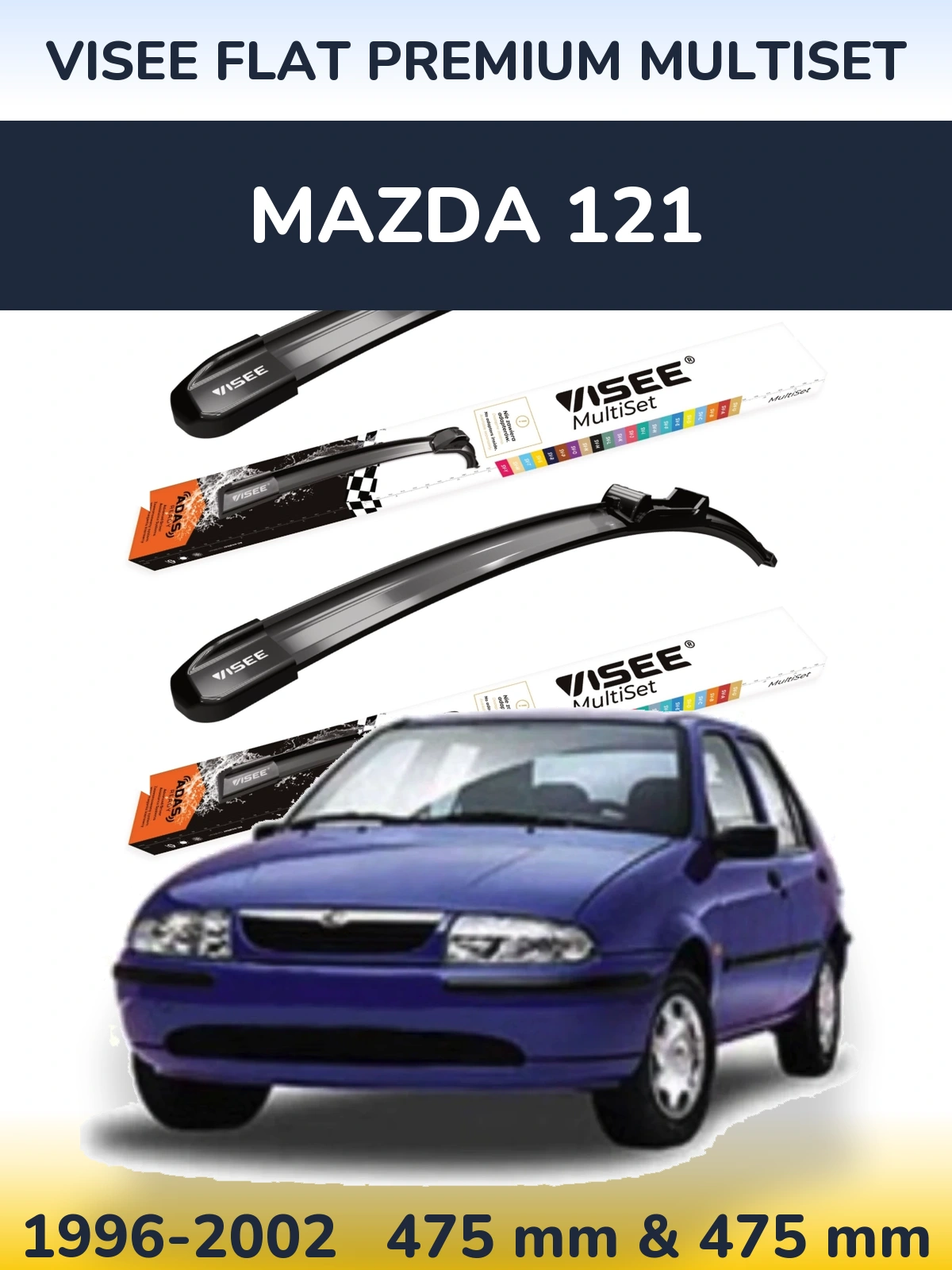 Ștergătoare VISEE FLAT PREMIUM MultiSet pentru Mazda 121
